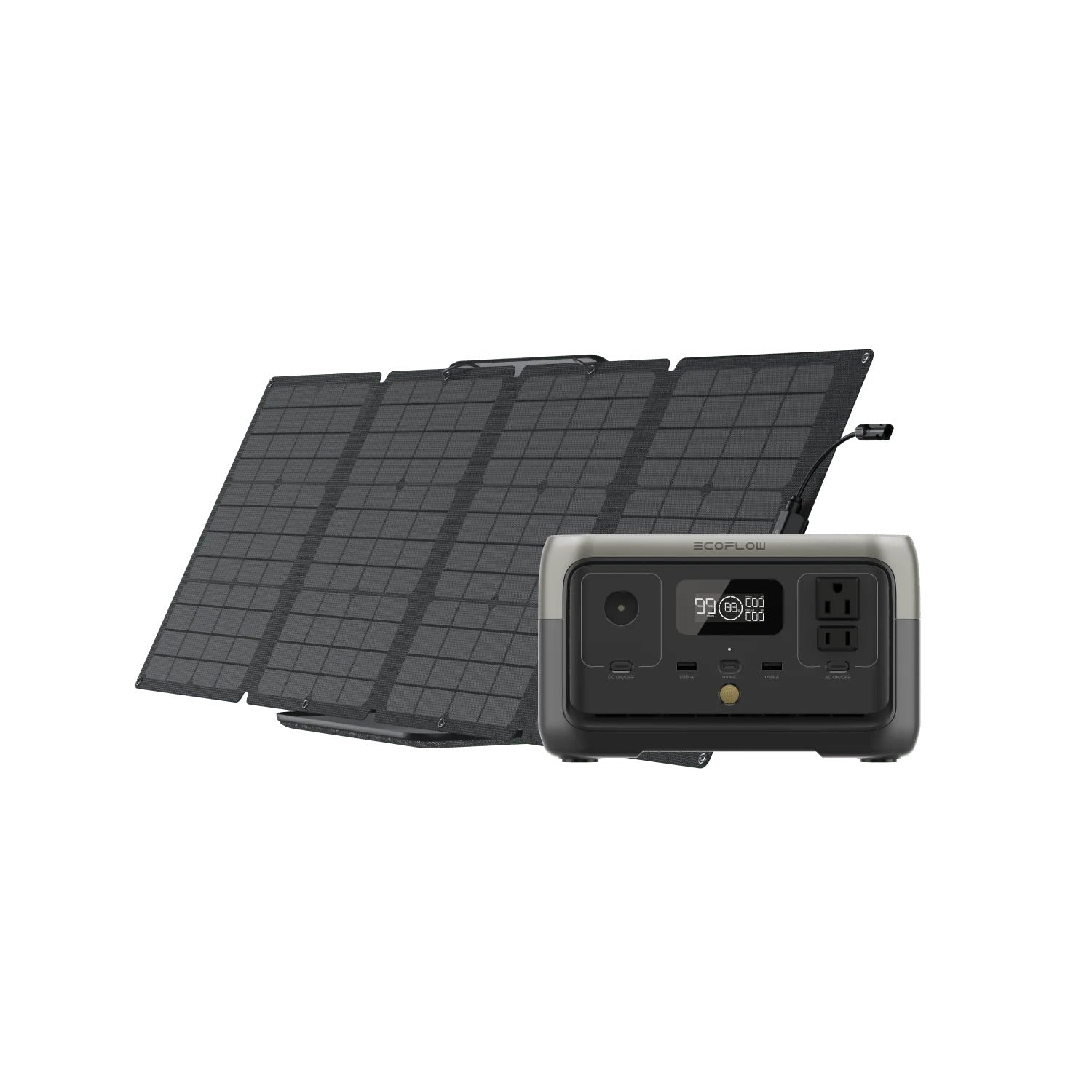 EcoFlow RIVER 2+ 1*110W Solar Panel Energy Bundle.