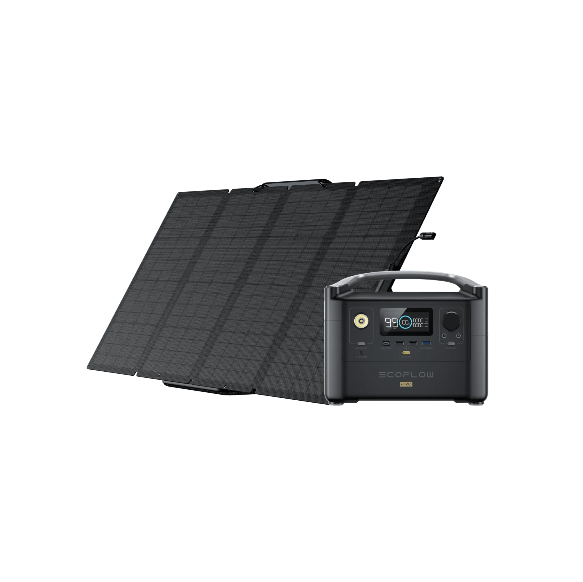 EcoFlow RIVER Pro + 160W Portable Solar Panel