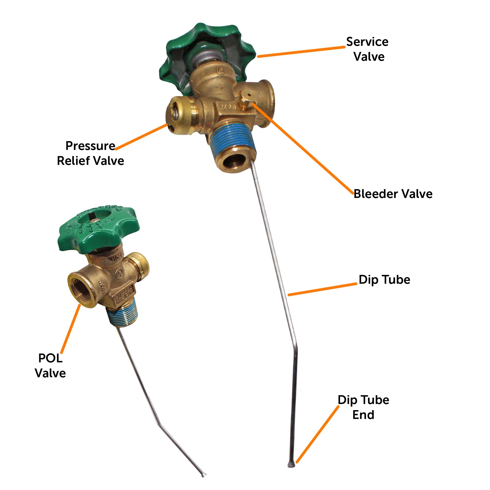 Flame King 100lb POL Valve For Hog or Horizontal Propane Cylinder