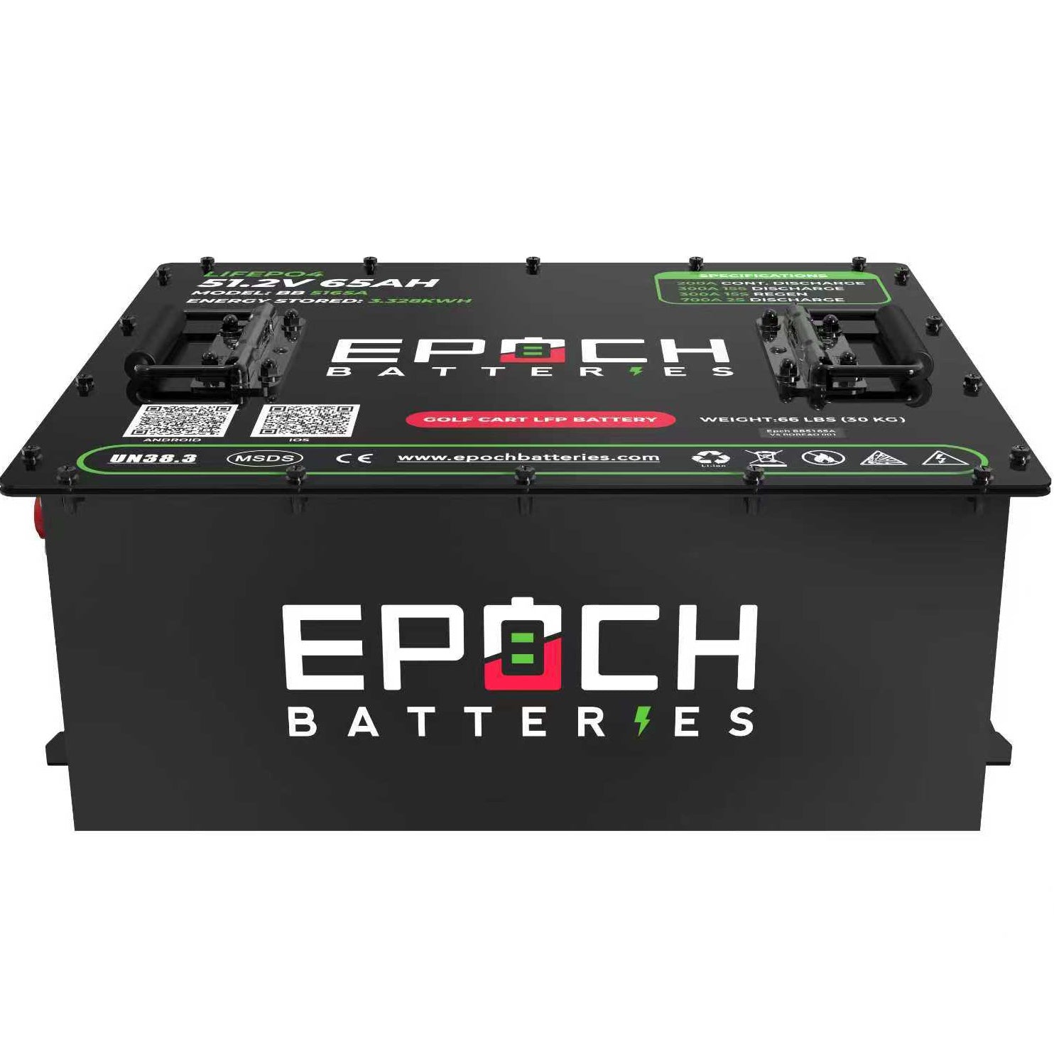 48V 65Ah Golf Cart Battery Complete Kit - Lithium (LiFePO4)
