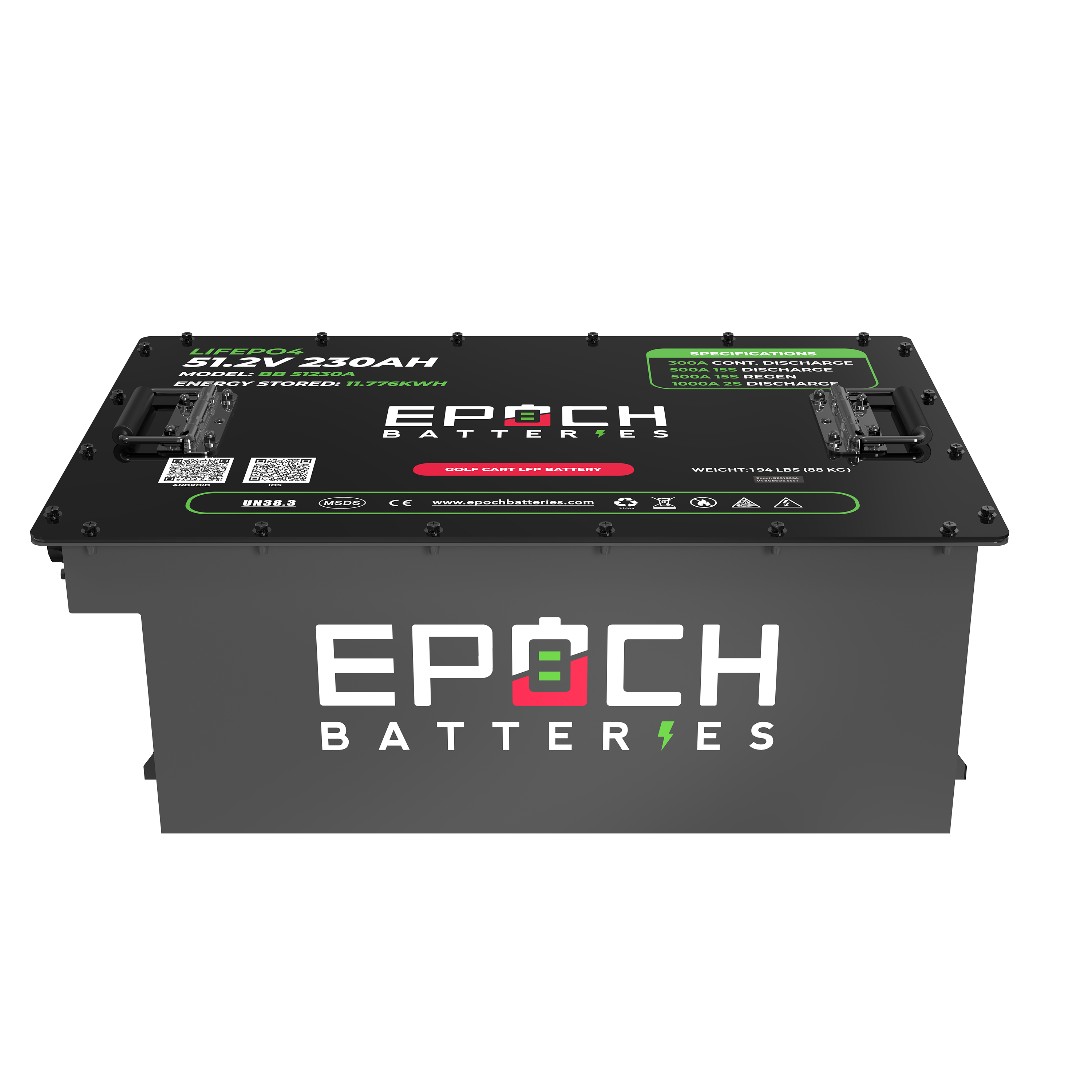 48V 230Ah Golf Cart Battery Complete Kit - Lithium (LiFePO4)
