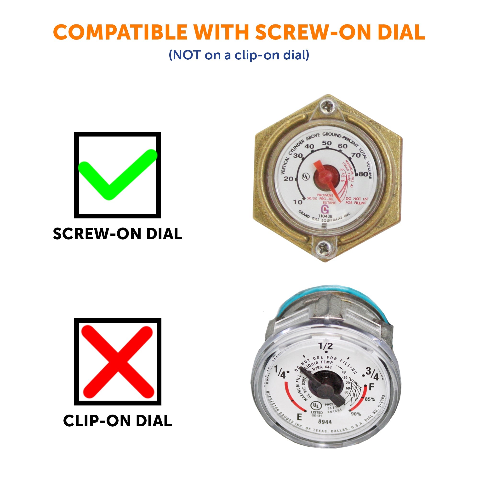 Flame King 0-90 Ohm Twin-Site Remote Dial Gauge for RV ASME Propane Tanks