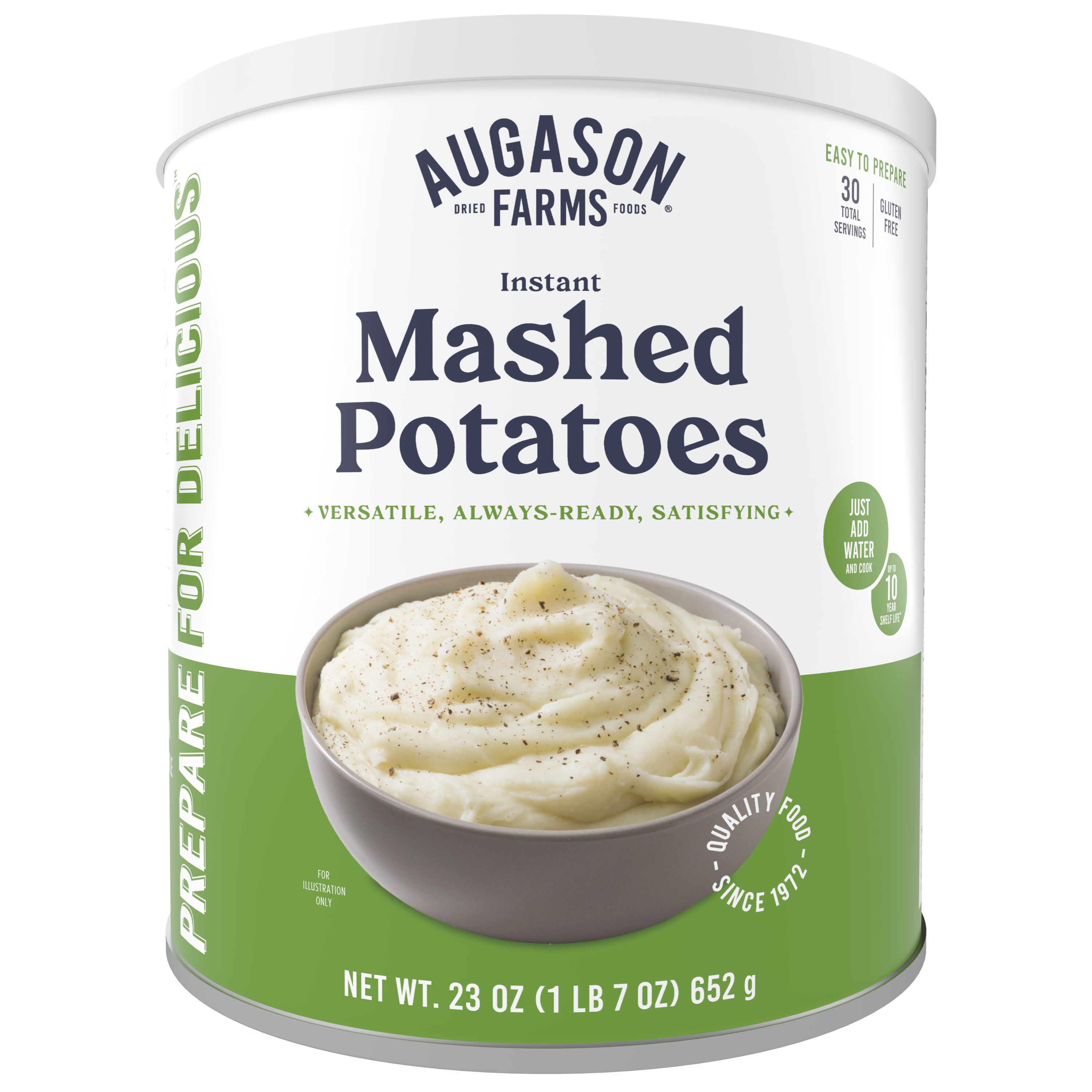 Instant Mashed Potatoes Can, 30 Servings