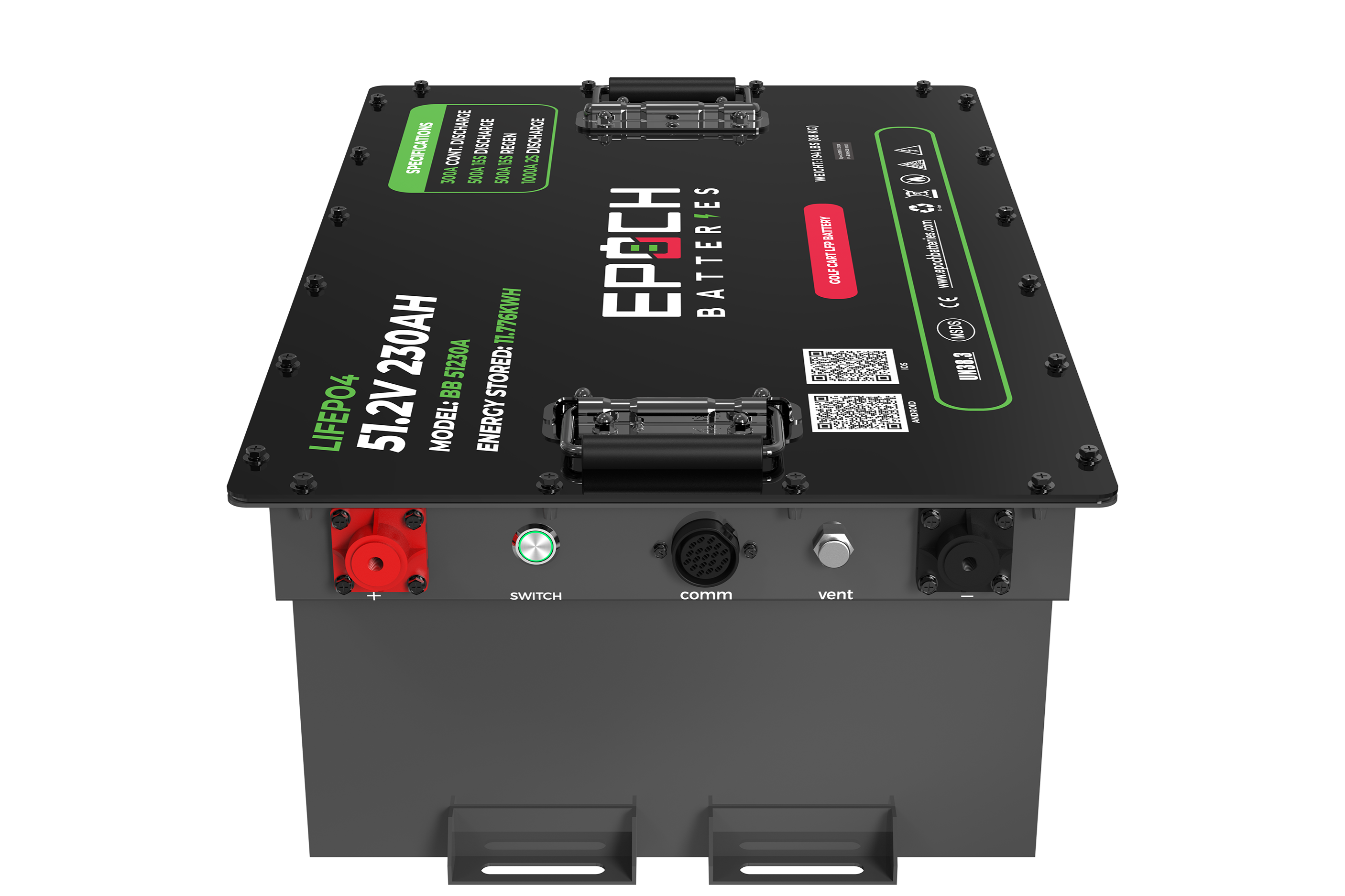 48V 230Ah Golf Cart Battery Complete Kit - Lithium (LiFePO4)