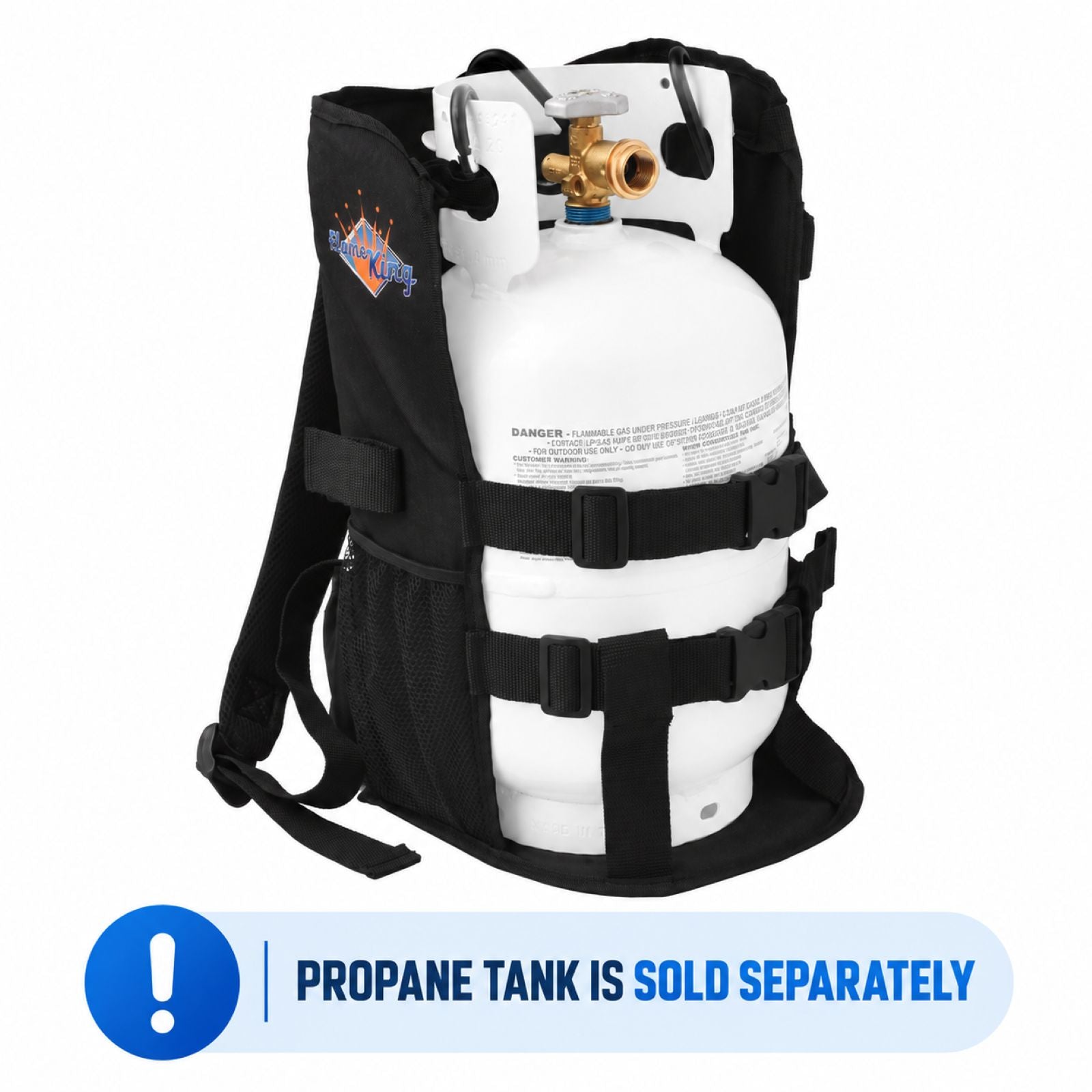 Flame King Propane Tank Backpack Carrier for 5lb or 10lb Cylinder For Weed Burner Torch