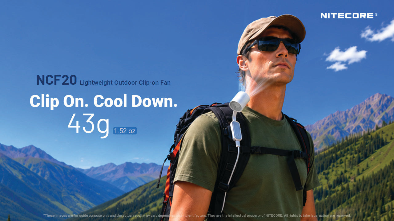 Nitecore NCF20 Lightweight Outdoor Clip-On Fan