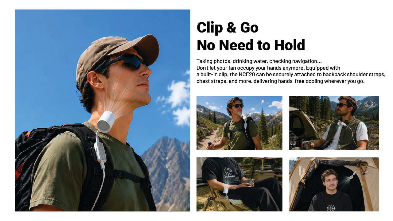 Nitecore NCF20 Lightweight Outdoor Clip-On Fan