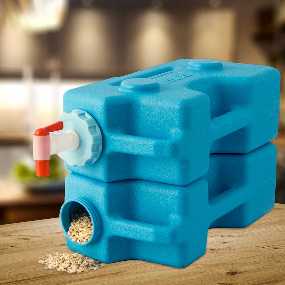 Backordered until Sept. 28th - AquaBrick™ Food and Water Storage Container - 2 Bricks Plus Spigot