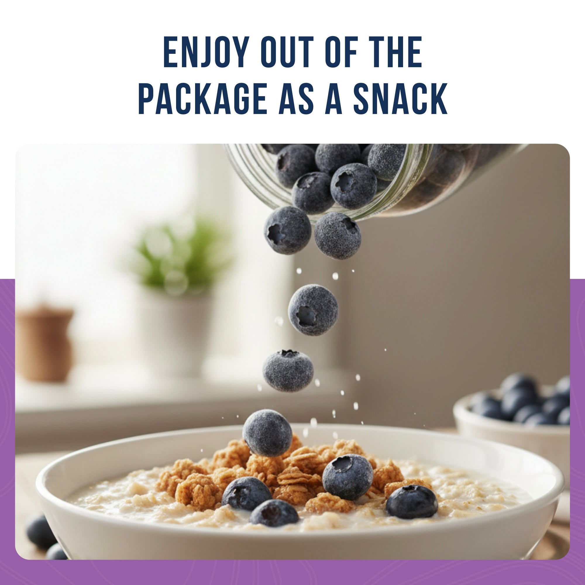 Freeze Dried Whole Blueberries Can, 26 Servings