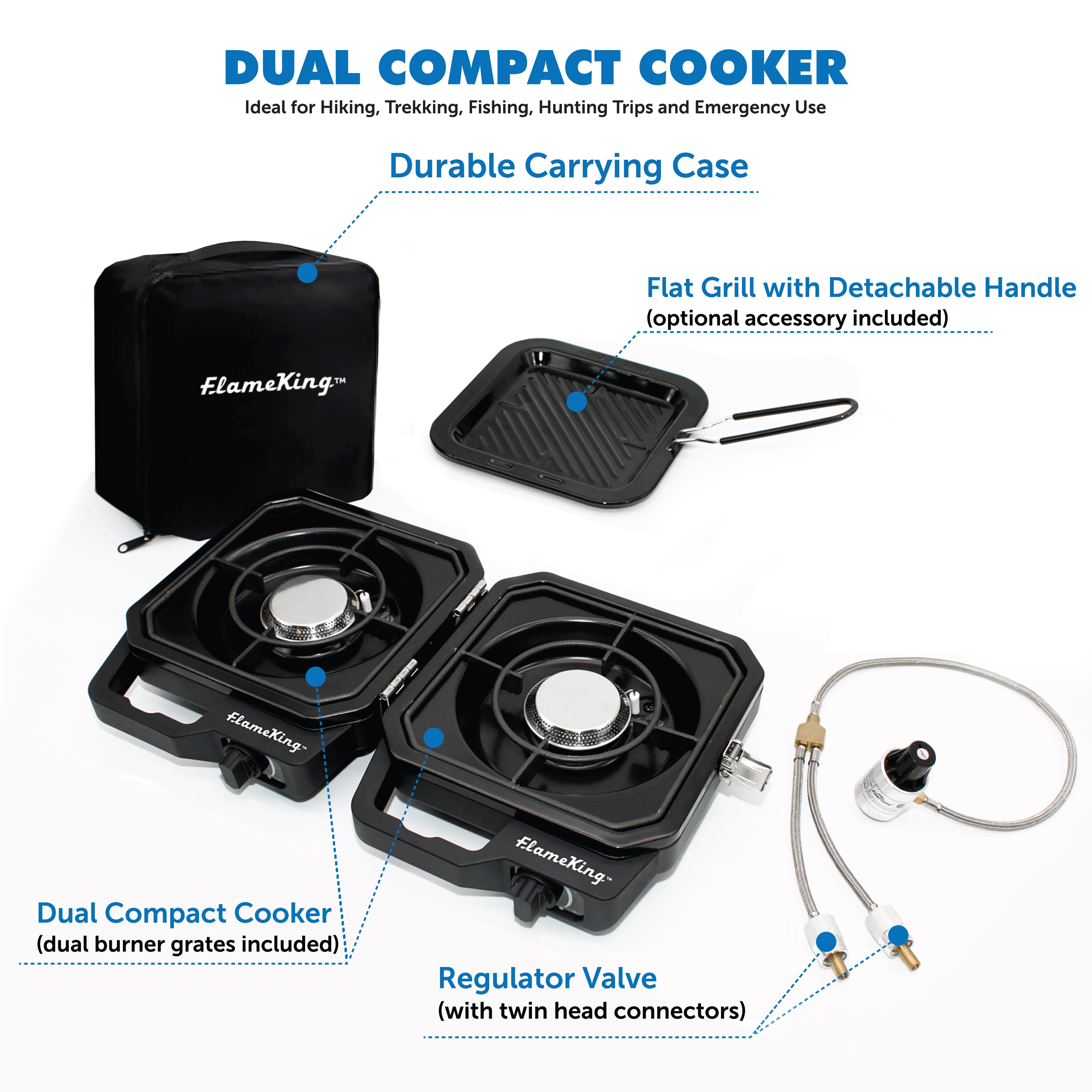 Flame King Portable Propane Campact Cooker™