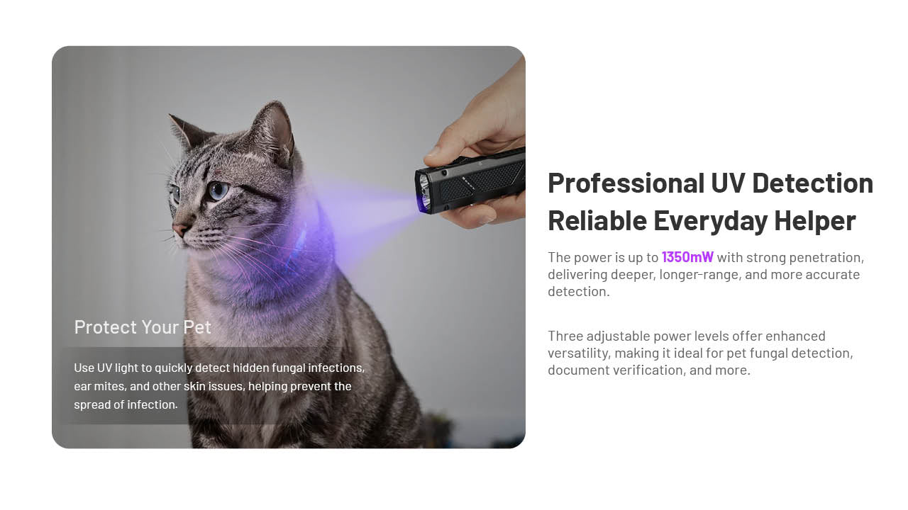 Nitecore EDC17 1500 Lumen Rechargeable EDC Flat Flashlight with White LED, UV, and Green Laser