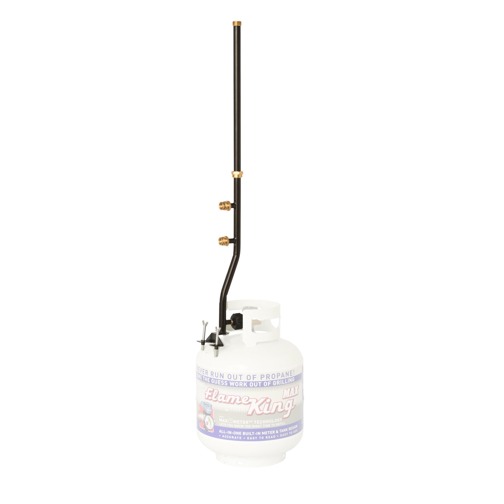 Flame King 3 Outlets Adapter 20 to 1LB Propane Tank Distribution Post Pole Tree Stem Stand
