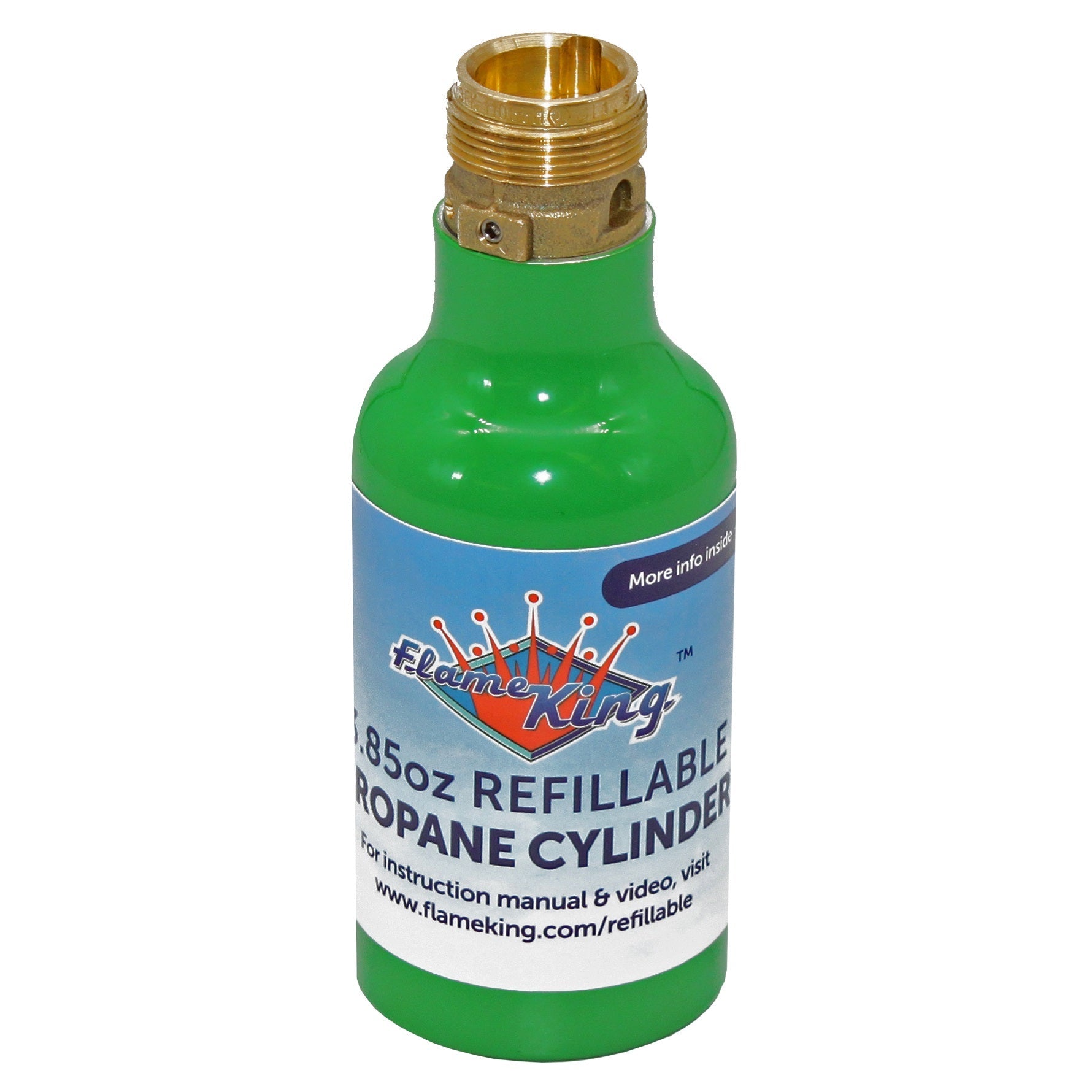 Flame King 1/4 lb Refillable Mini Propane Tank Cylinder - 2-Pack Eco Friendly Tank