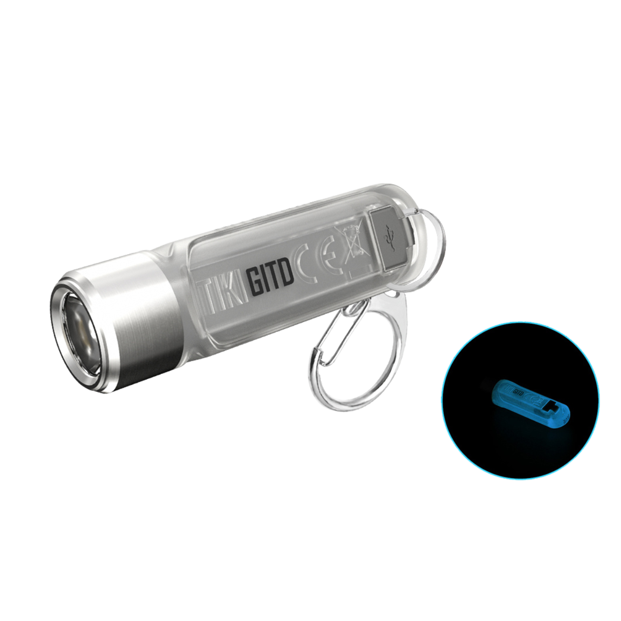 Nitecore TIKI 300 Lumen USB-C Rechargeable Keychain Flashlight