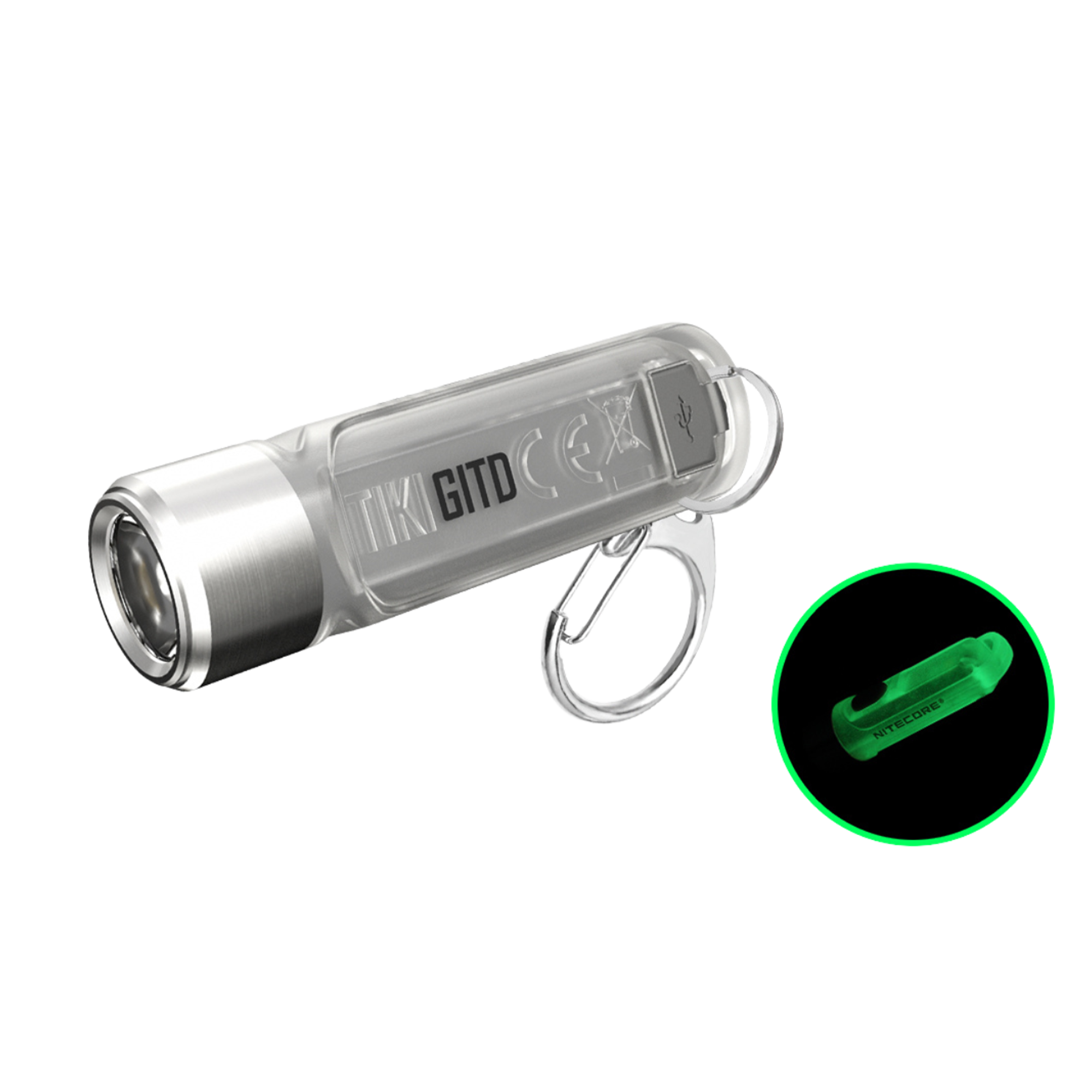 Nitecore TIKI 300 Lumen USB-C Rechargeable Keychain Flashlight