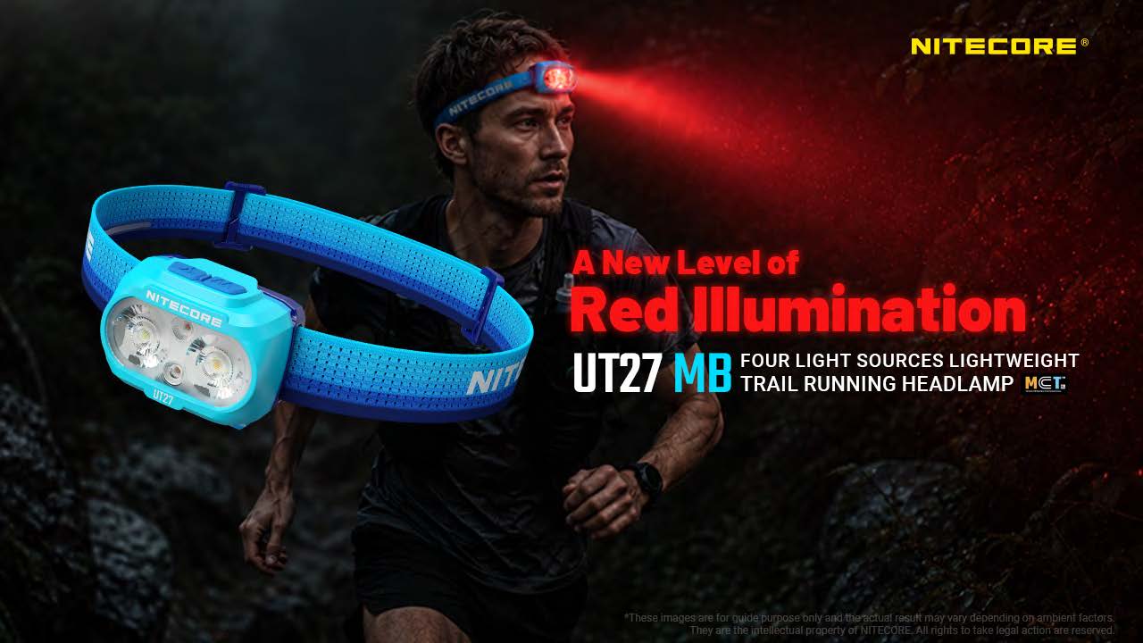 Nitecore UT27 MB 800 Lumen Trail Running Headlamp with Red Running Light