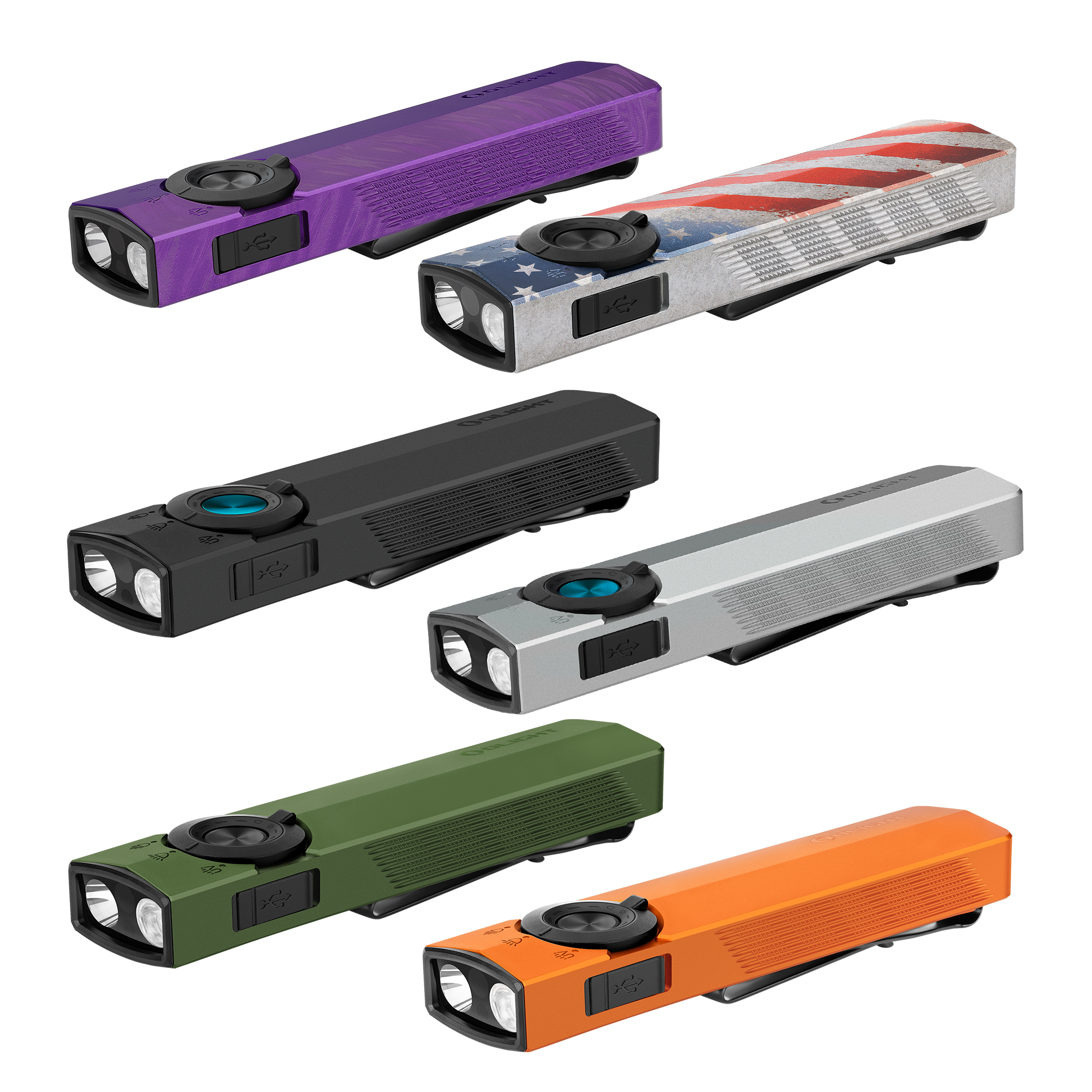 Olight ArkPro 1500 Lumen Rechargeable EDC Flashlight with UV Light & Green Laser