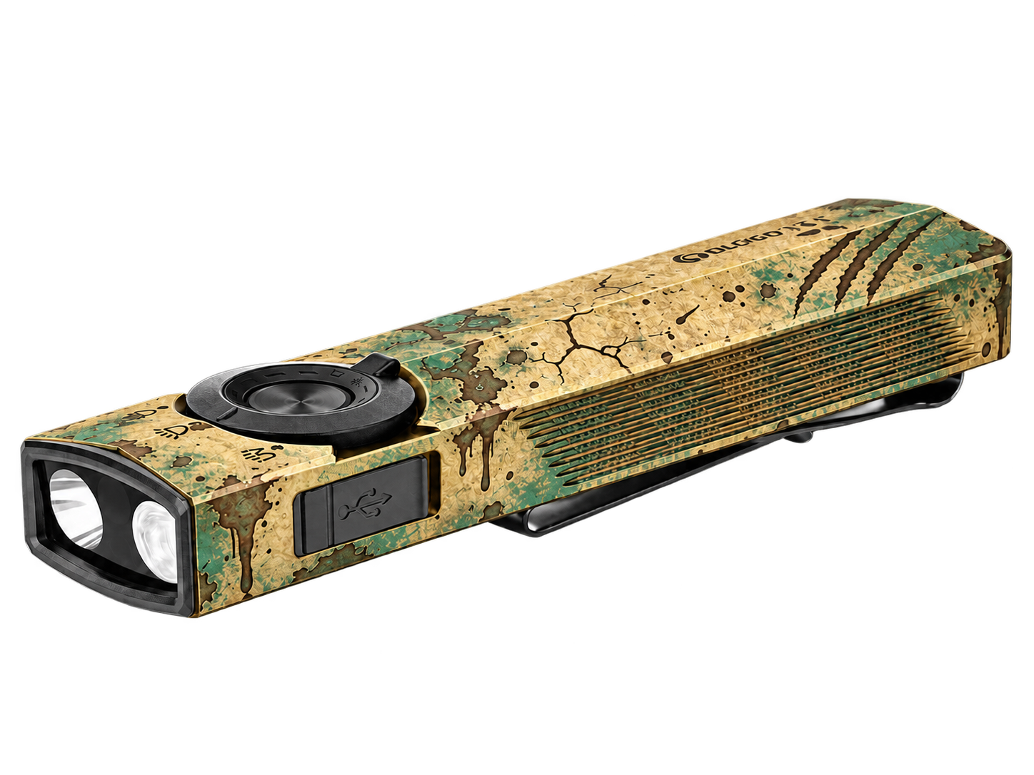 Olight ArkPro 1500 Lumen Rechargeable EDC Flashlight with UV Light & Green Laser