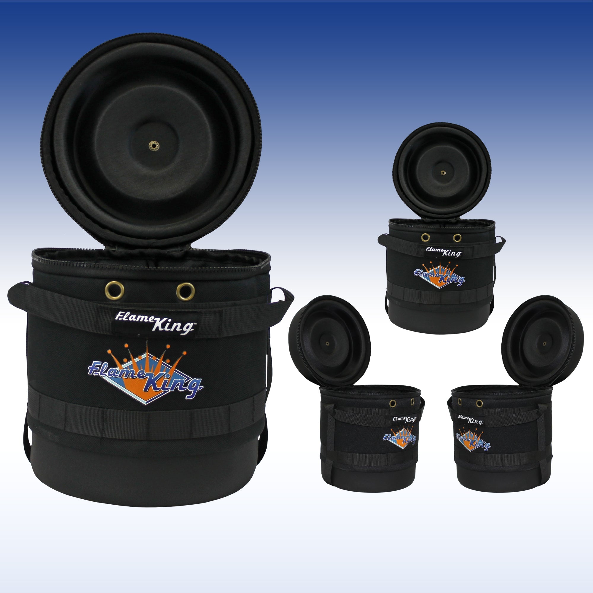 Flame King Propane Gas Hauler Kit 3lb Empty Propane Tank, Adapter Hose and Insulated Protective Carry Case
