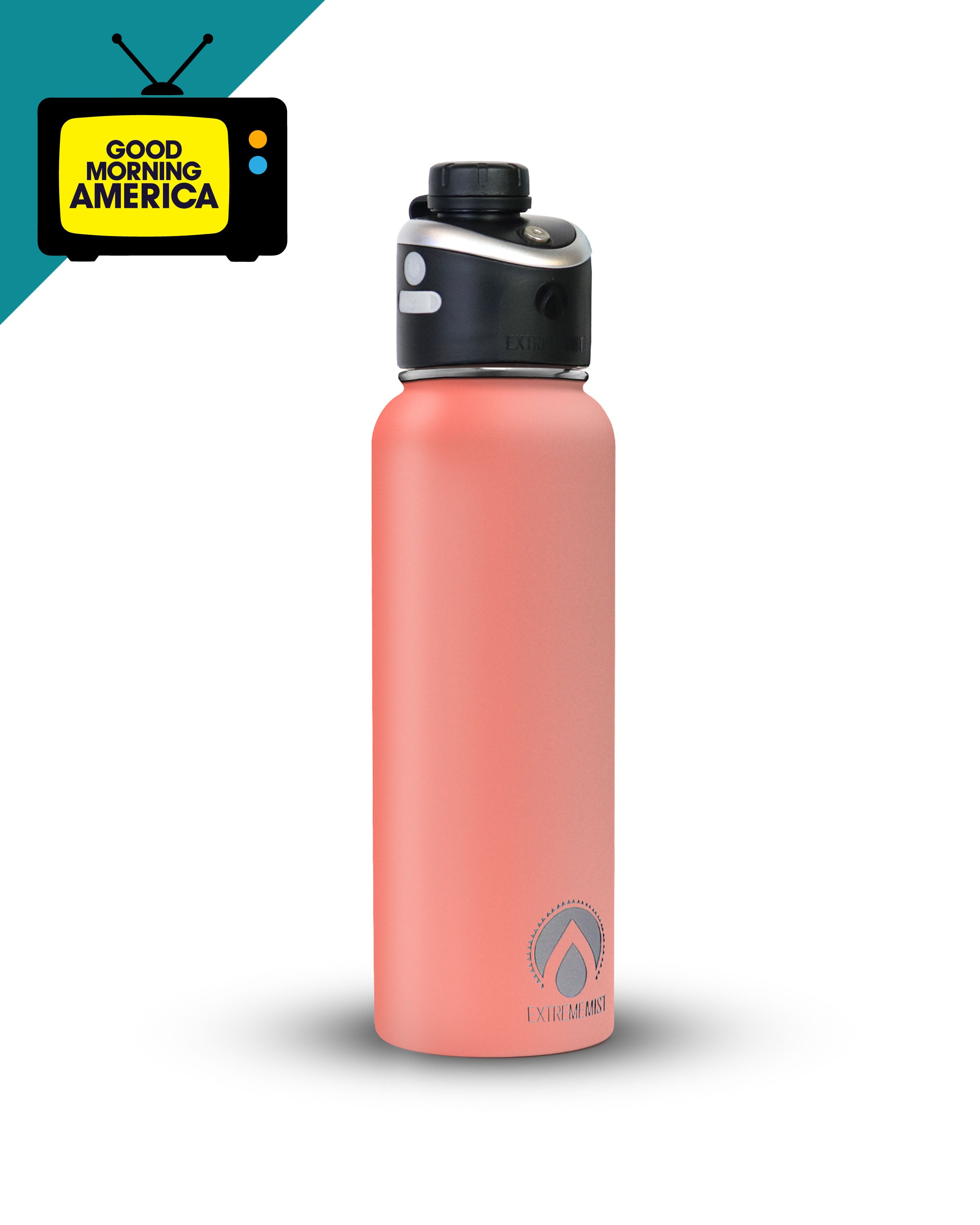 GoMist® 25oz Rechargeable Misting Water Bottle – Insulated Personal Cooling & Hydration Bottle for Outdoor Adventures