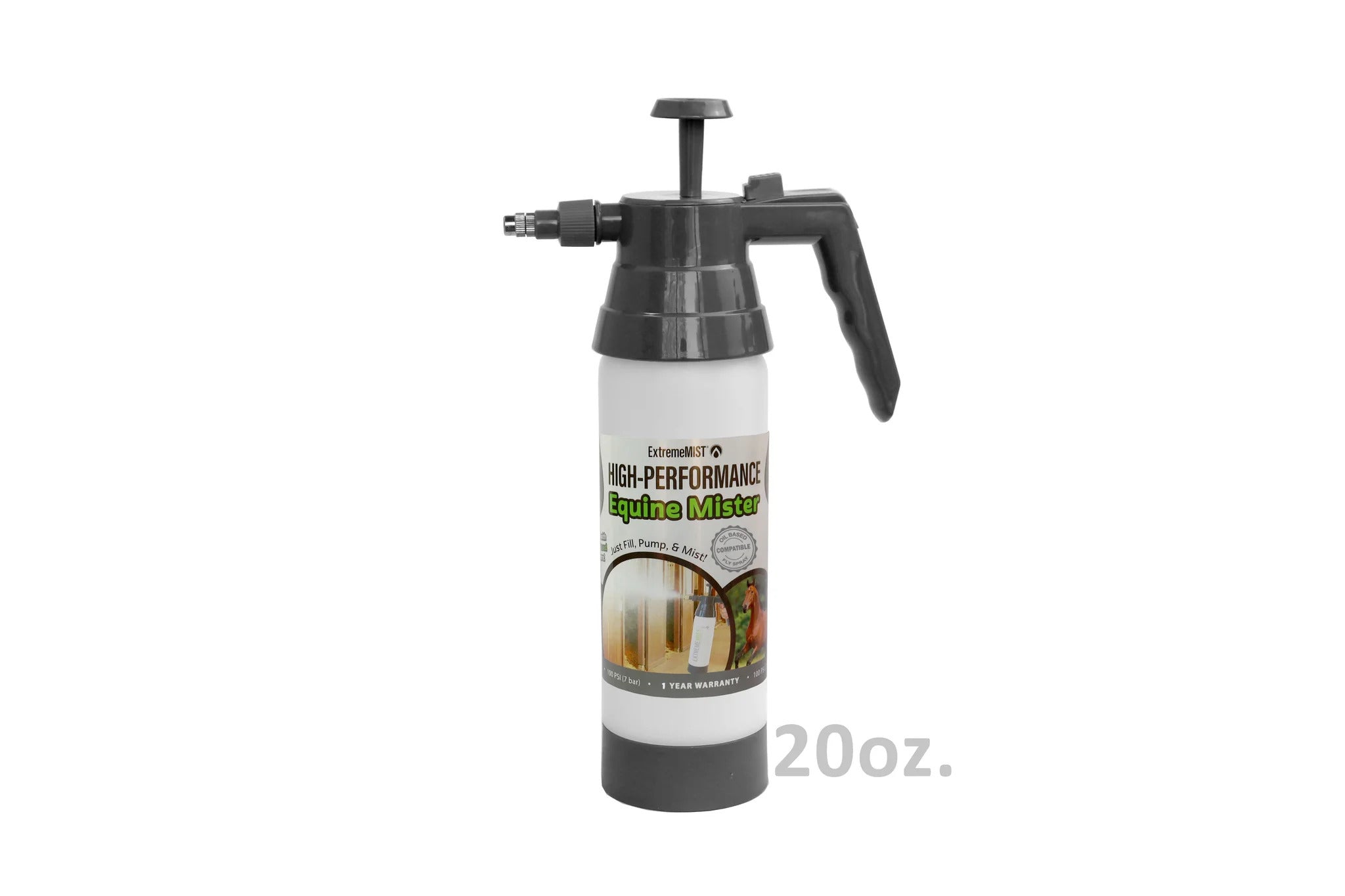 Equine Spray Bottle – Continuous Fine Mist Horse Sprayer for Fly Spray, Grooming & Stable Care