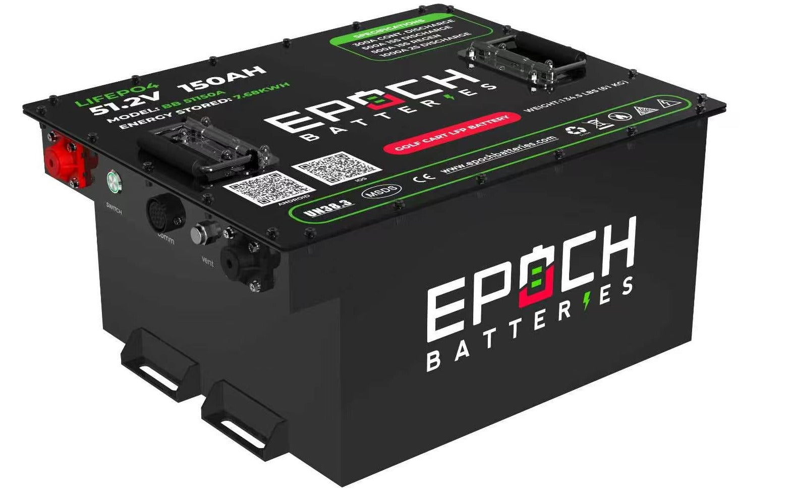 48V 150Ah Golf Cart Battery Complete Kit - Lithium (LiFePO4)