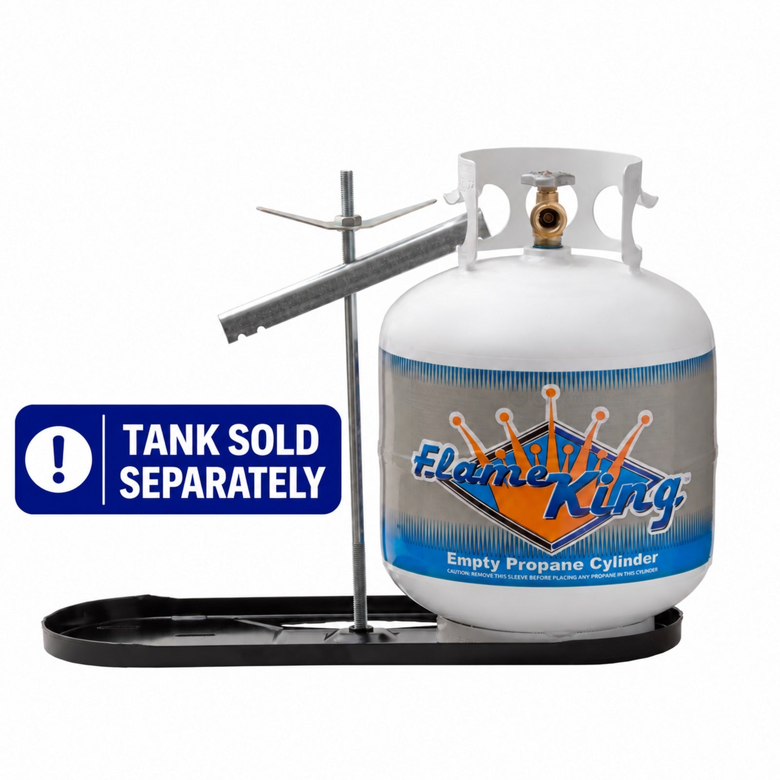 Flame King 20lb Rack for Dual Propane Tank RVs & Trailers