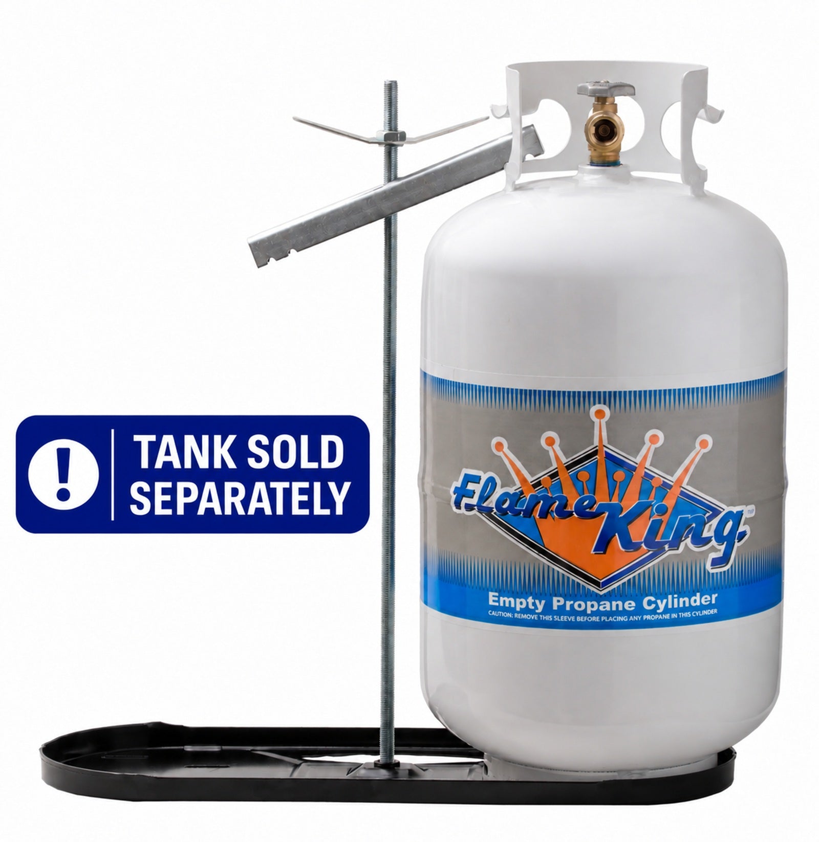Flame King 30lb Rack for Dual Propane Tank RVs & Trailers