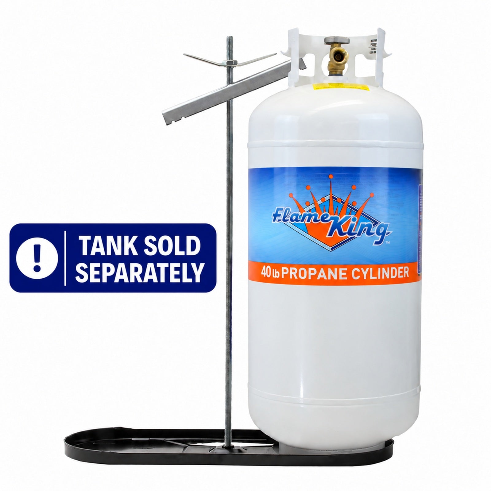 Flame King 40lb Rack for Dual Propane Tank RVs & Trailers
