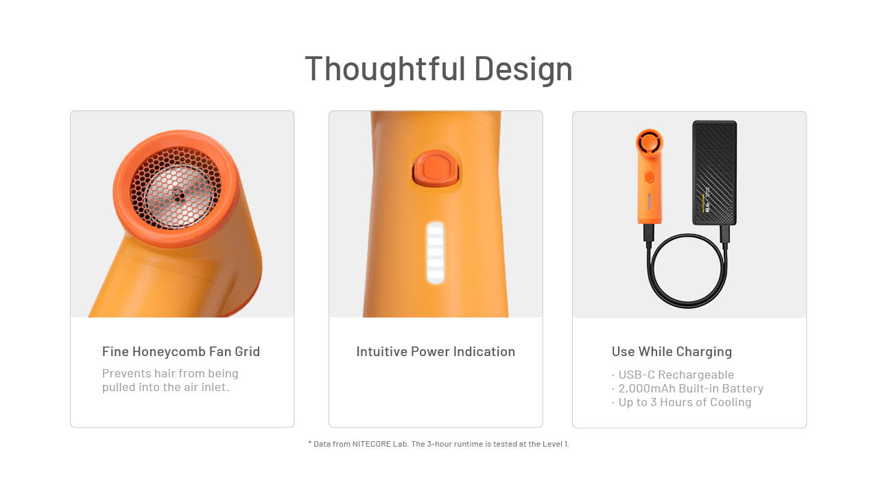 Nitecore NEF nano Palm-Sized High Speed Handheld Fan
