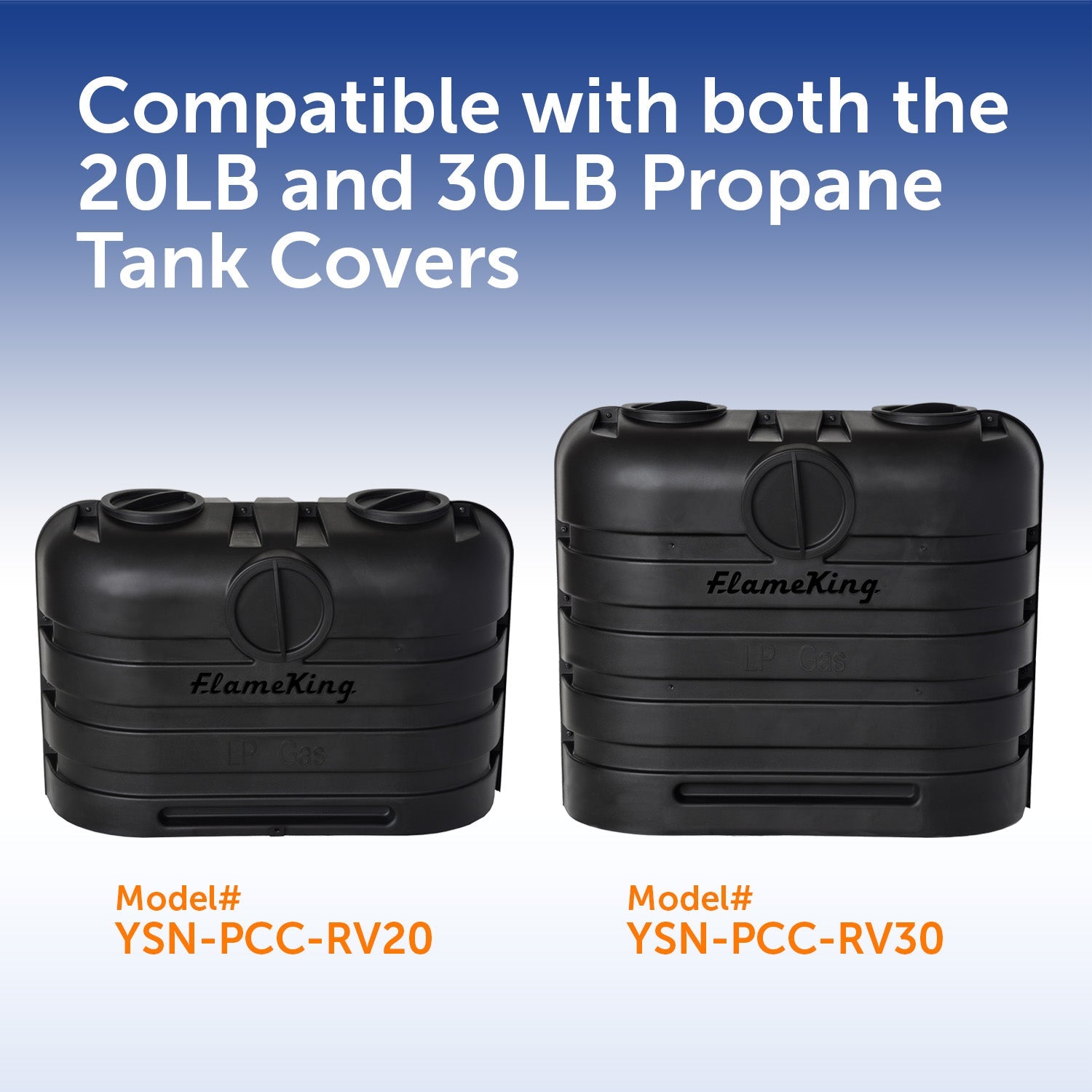 Flame King 2 pack Replacement Caps for Dual Propane Tank Cover - Black