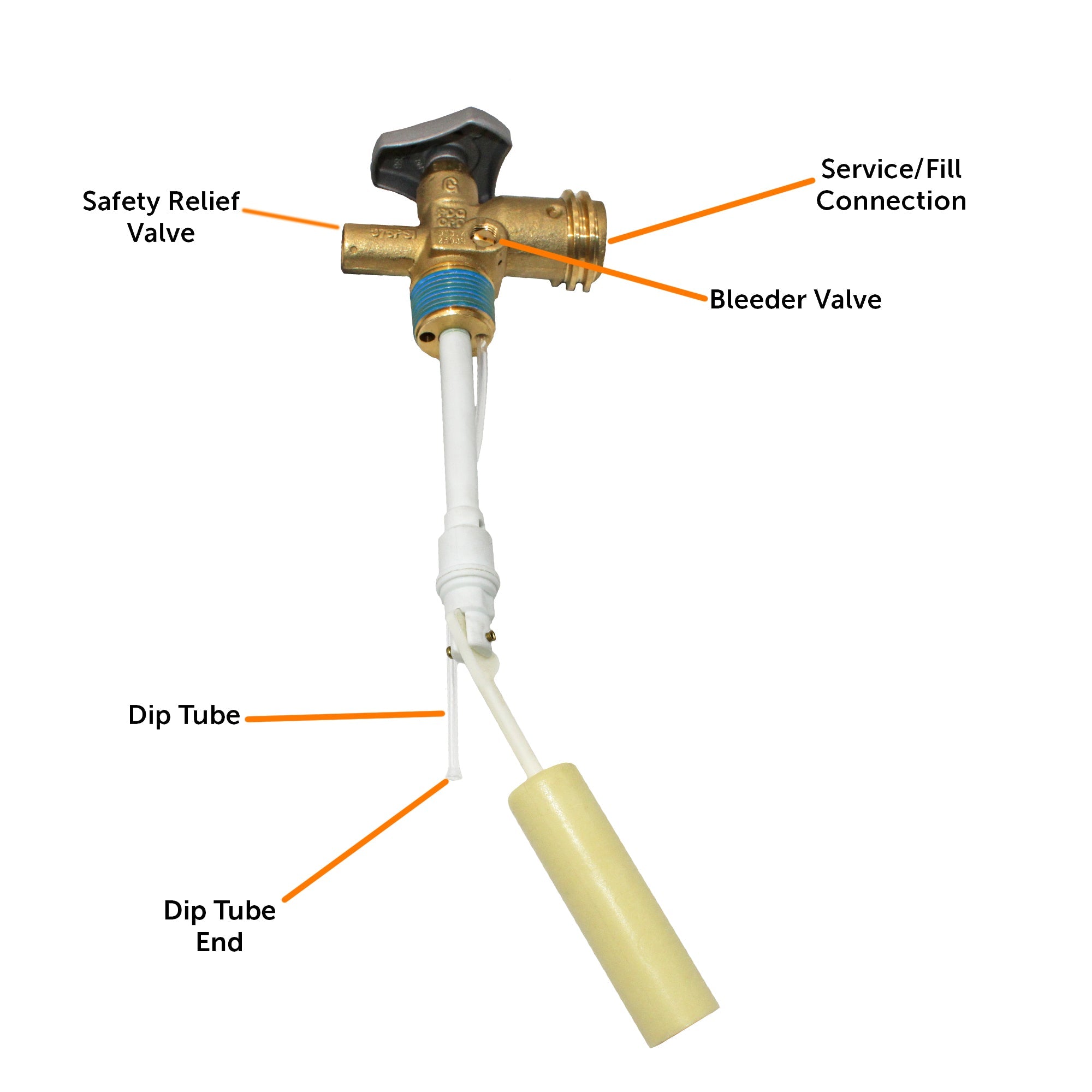 Flame King 40lb OPD Valve for Hog or Horizontal Propane Cylinder