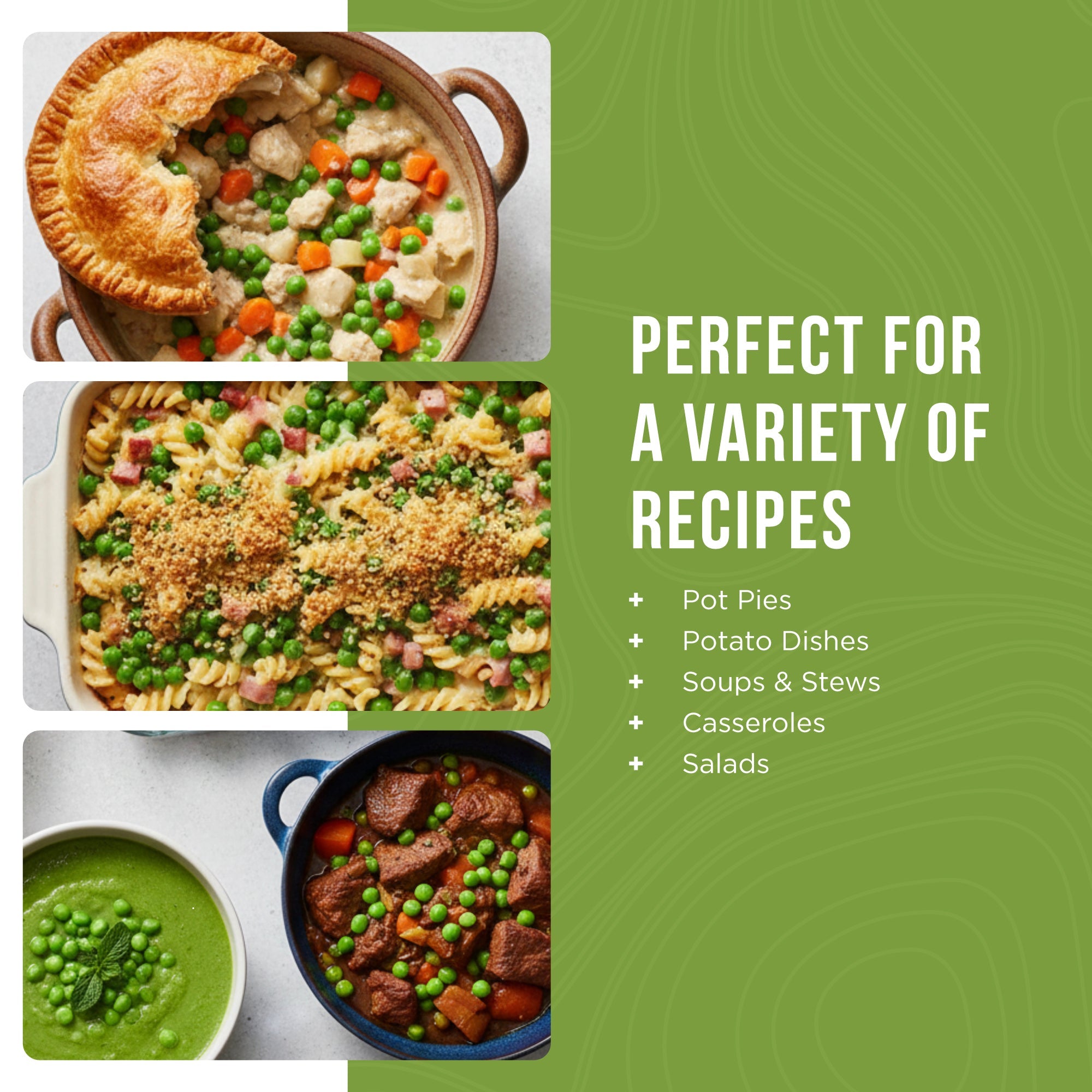 Freeze Dried Peas Can, 30 Servings