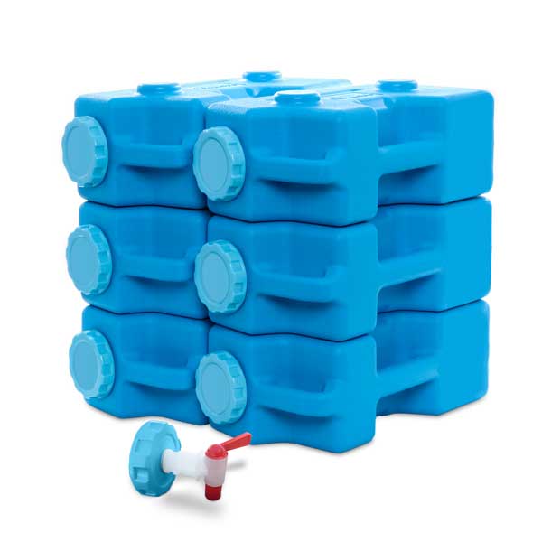 Backordered until Sept 28th - AquaBrick Container - 6 pack With Spigot