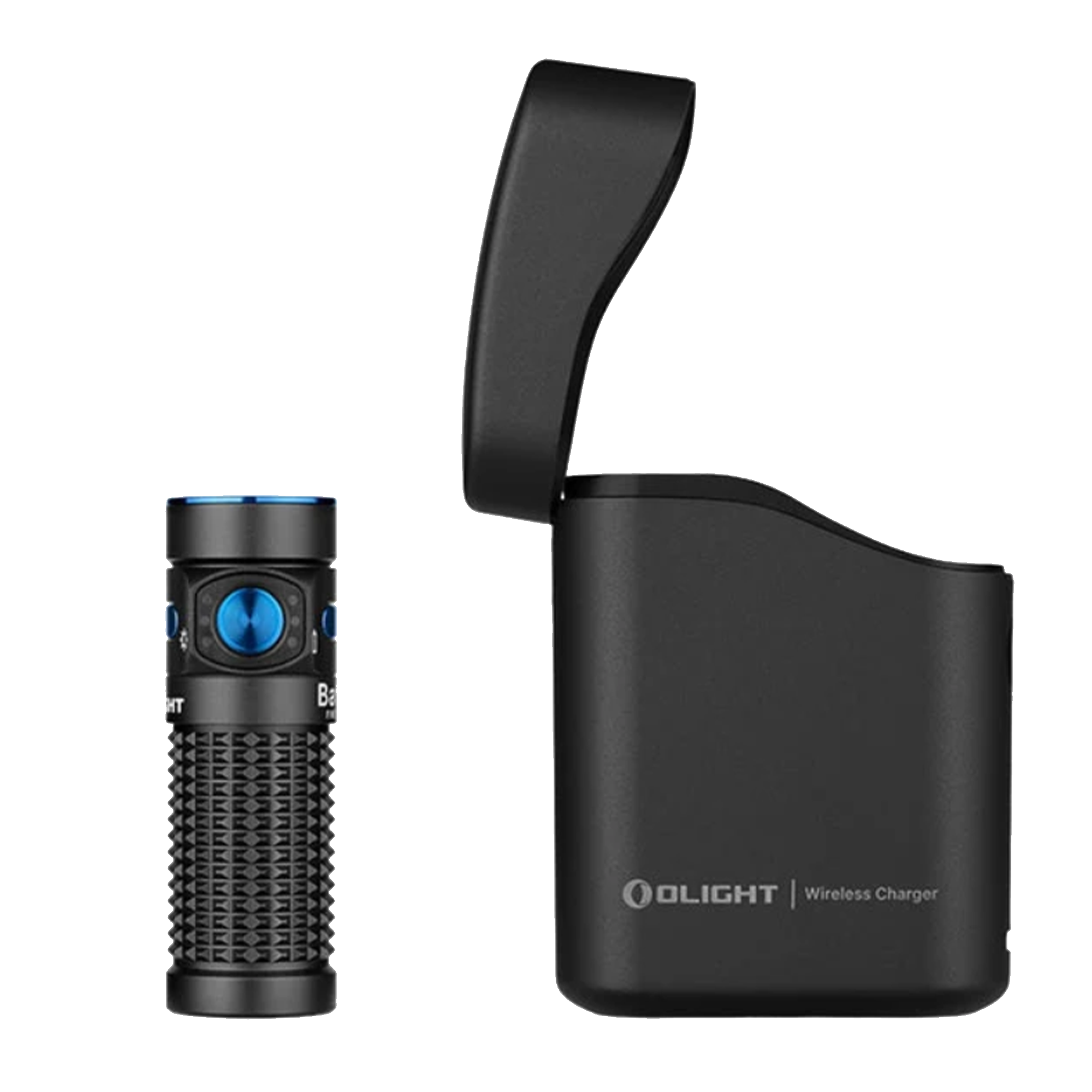 Olight Baton 4 Premium 1300 Lumen Rechargeable EDC Flashlight with Wireless Charging Case