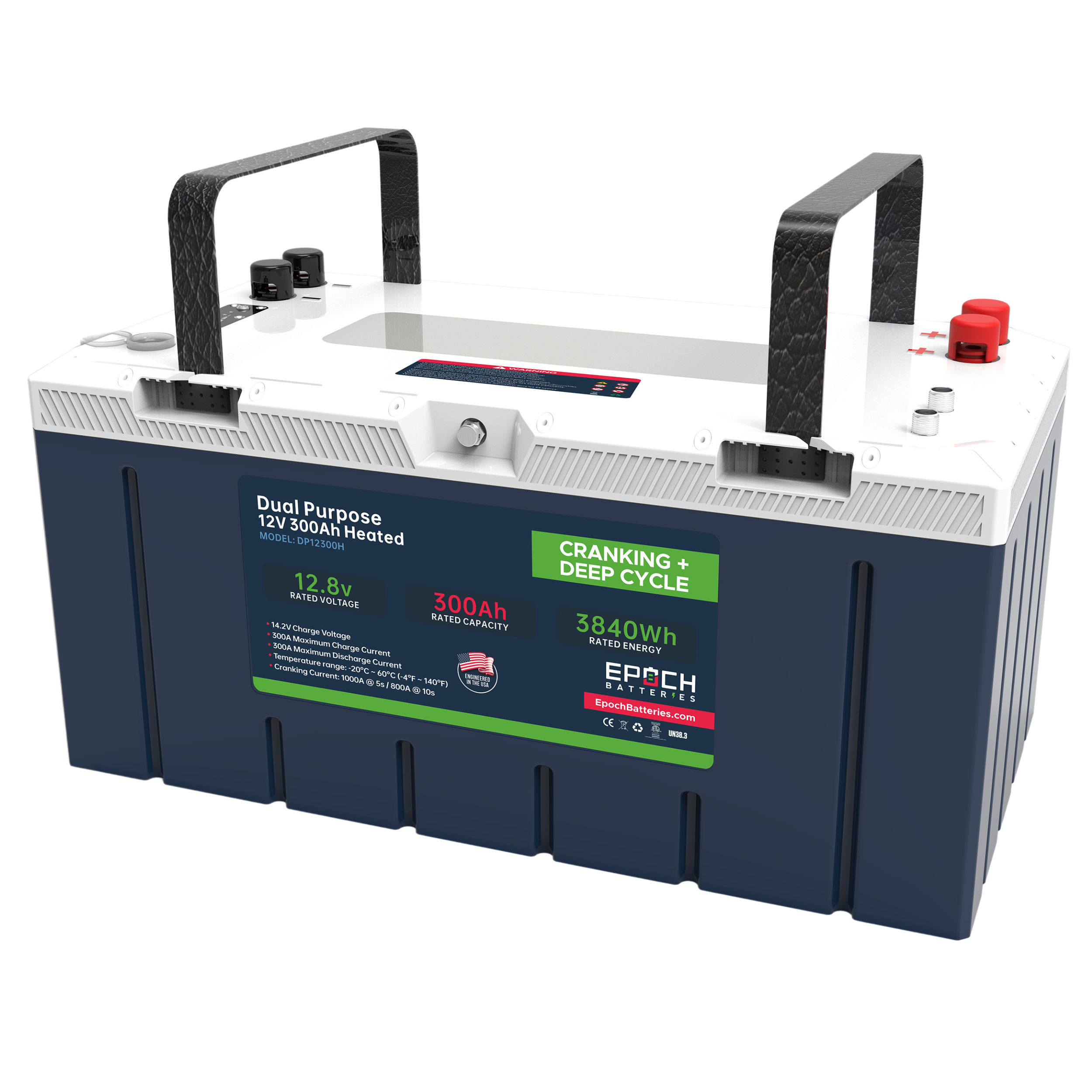 12V 300Ah Cranking & Deep Cycle Lithium Battery (Dual Purpose) - Pro Series