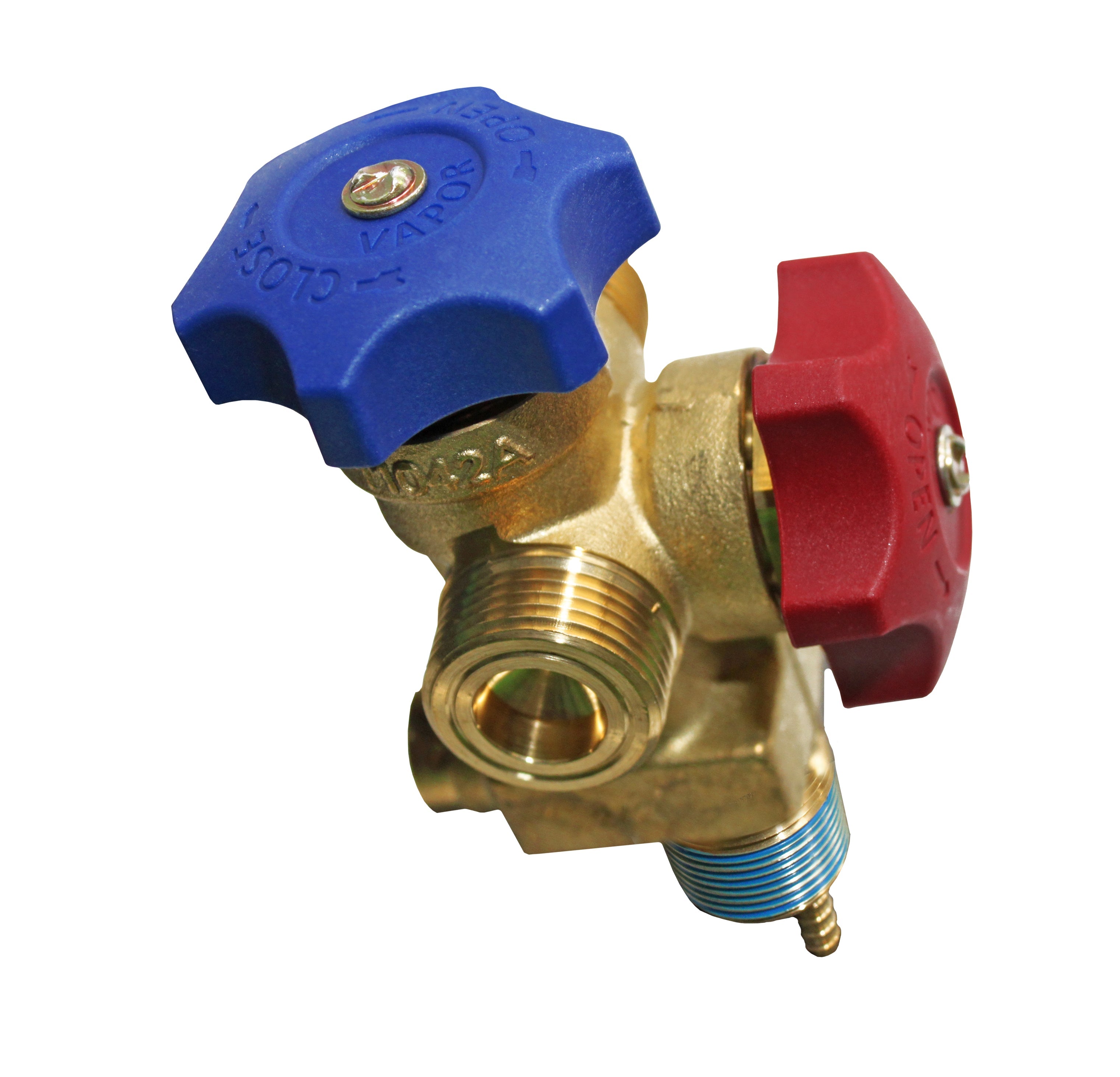 Flame King Dual Access Vapor/Liquid Valve + Dip Tube for 123LB Refrigerant Tank