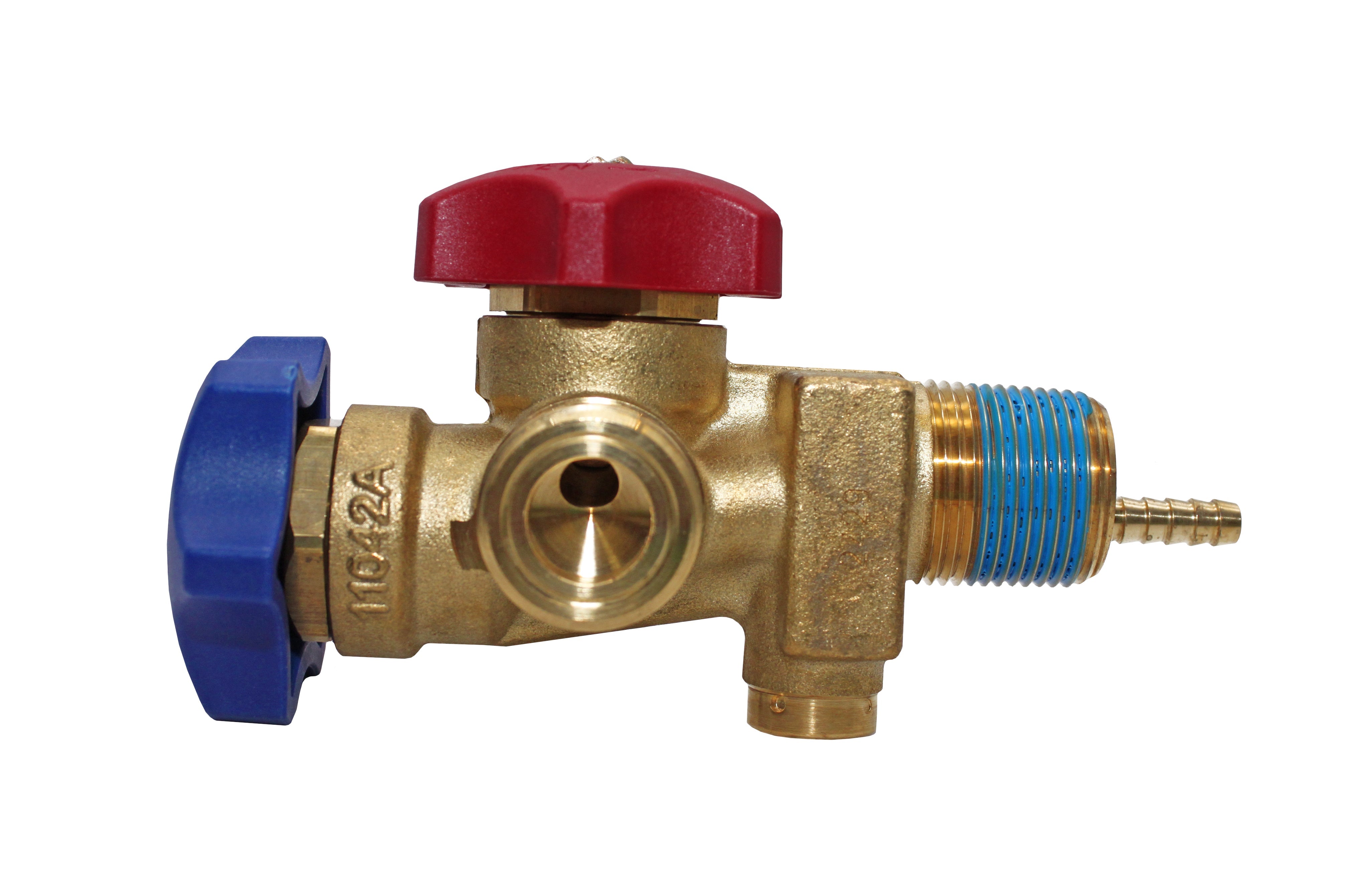 Flame King Dual Access Vapor/Liquid Valve + Dip Tube for 123LB Refrigerant Tank