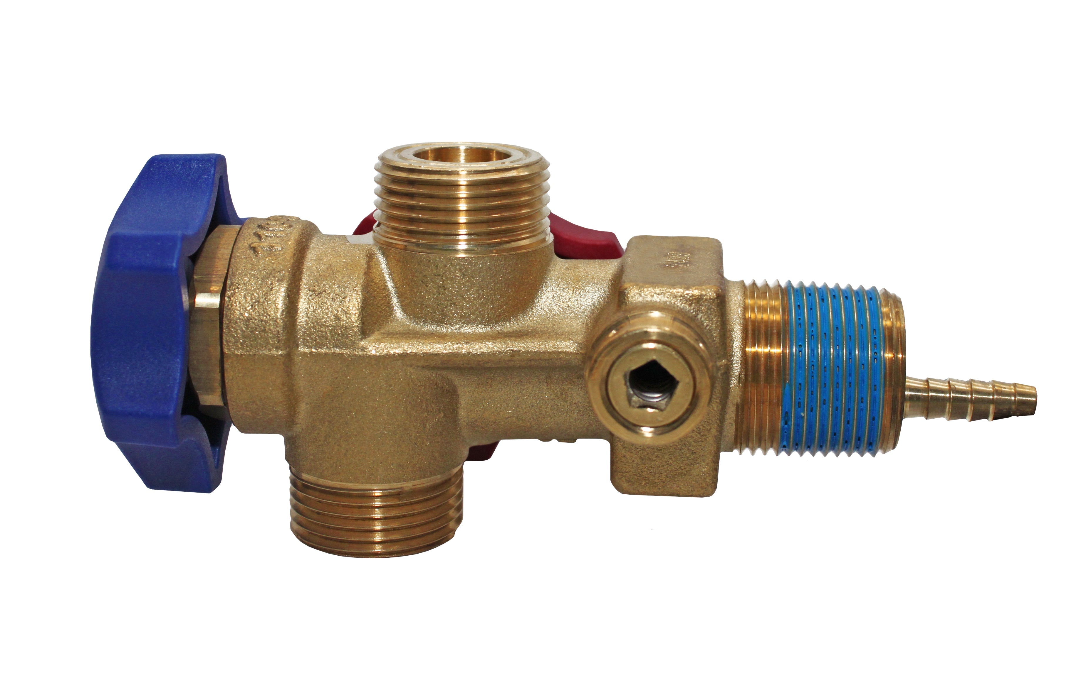 Flame King Dual Access Vapor/Liquid Valve + Dip Tube for 123LB Refrigerant Tank