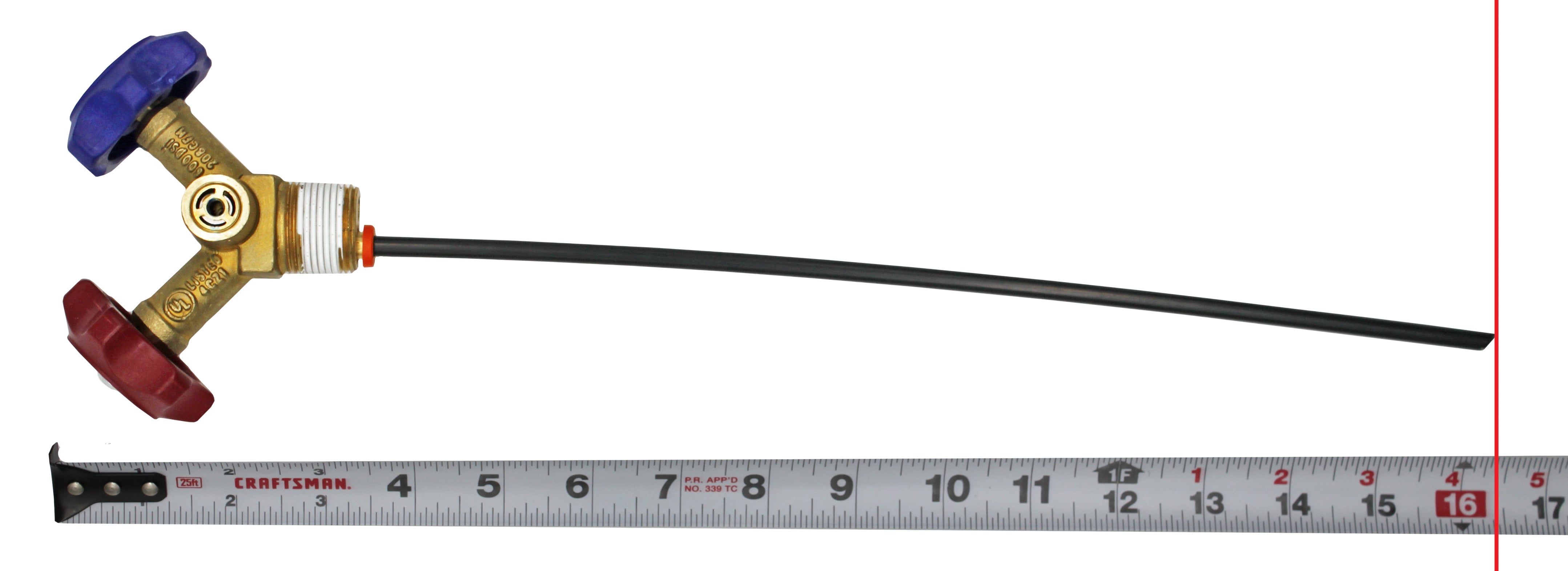 Flame King Y-Valve w/Aluminum Dip Tube & Filter for 50LB Refrigerant Tanks