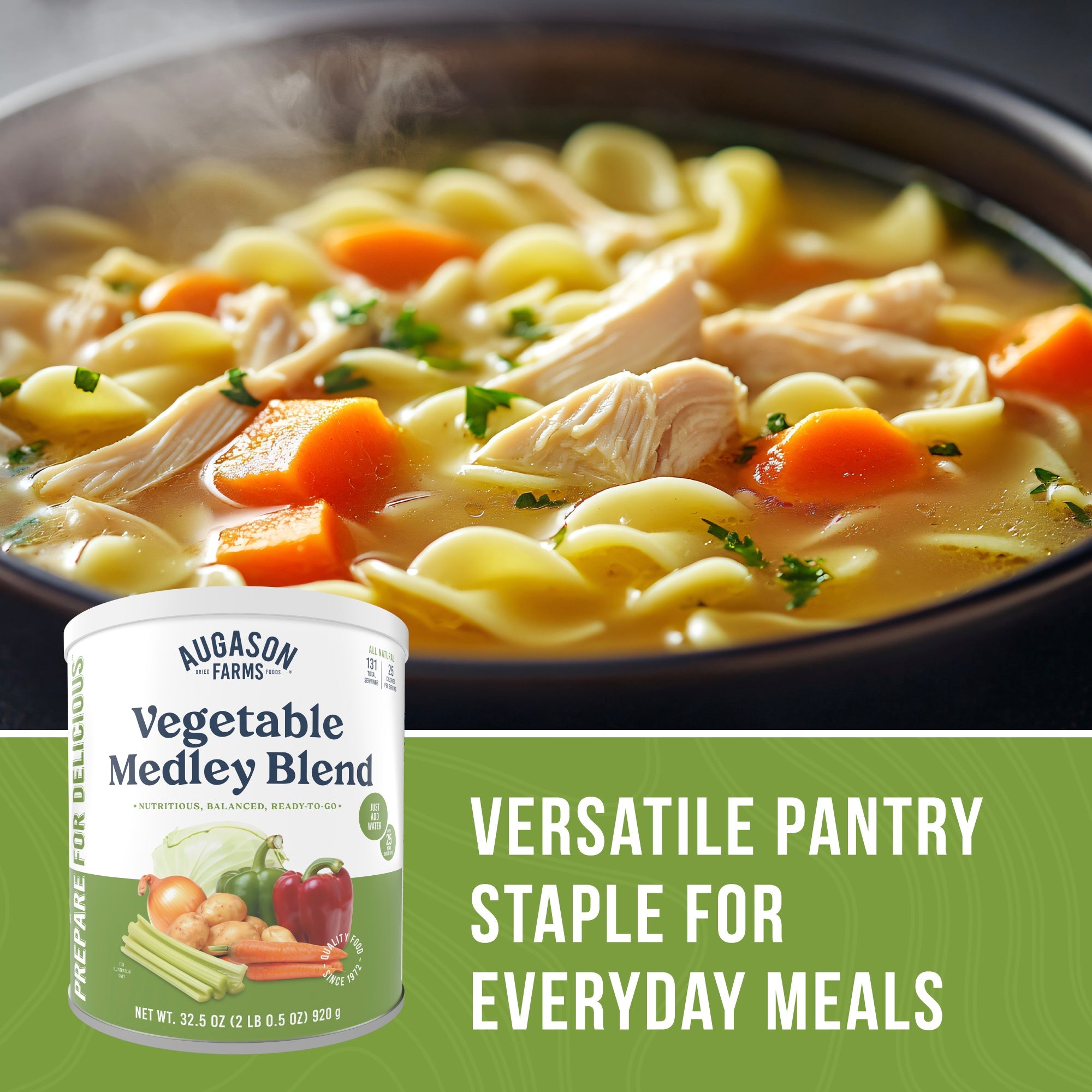 Vegetable Medley Blend Can, 131 Servings