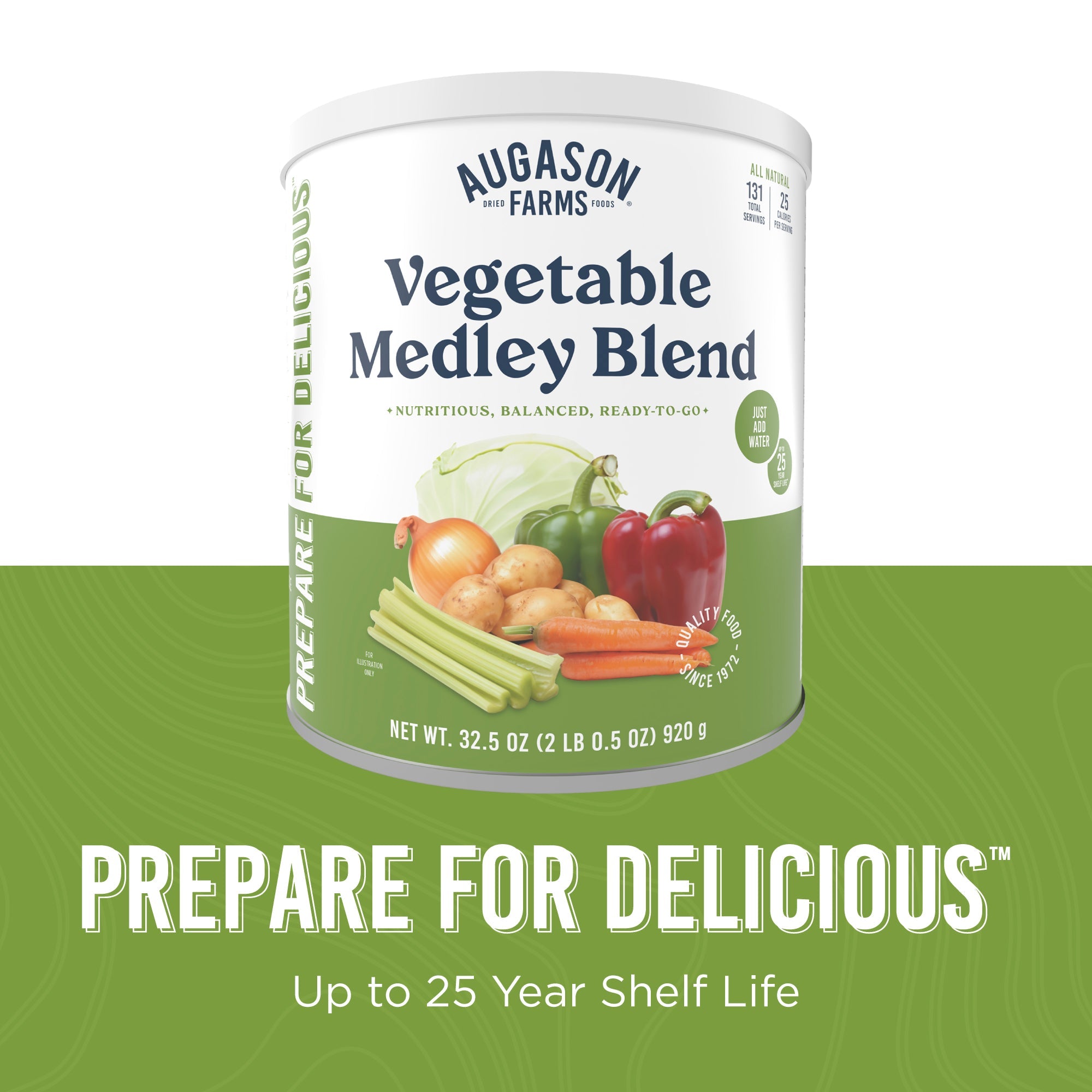 Vegetable Medley Blend Can, 131 Servings