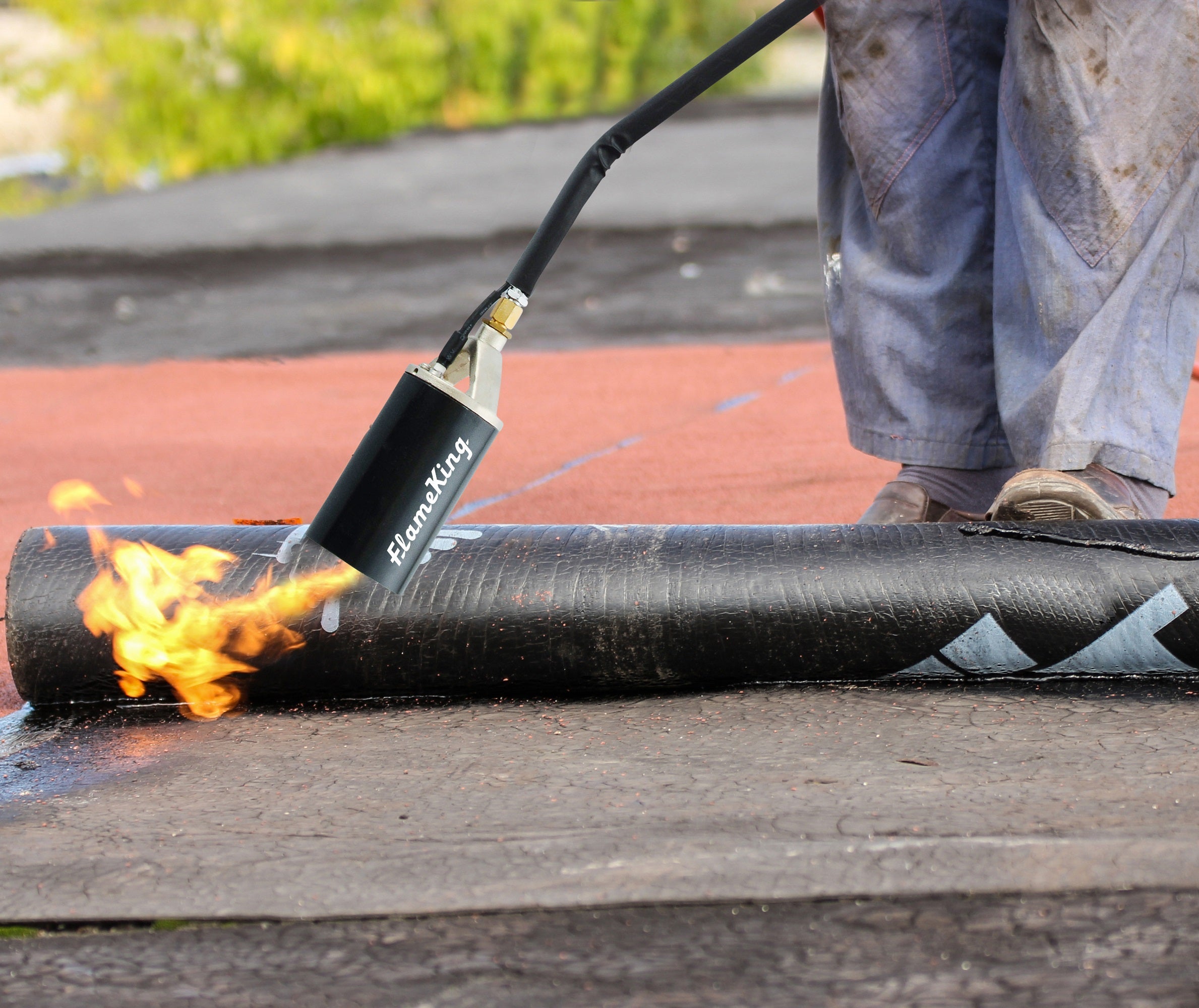 Flame King Auto Ignition Heavy Duty Propane Torch Weed Burner 340,000 BTU with Blast Trigger