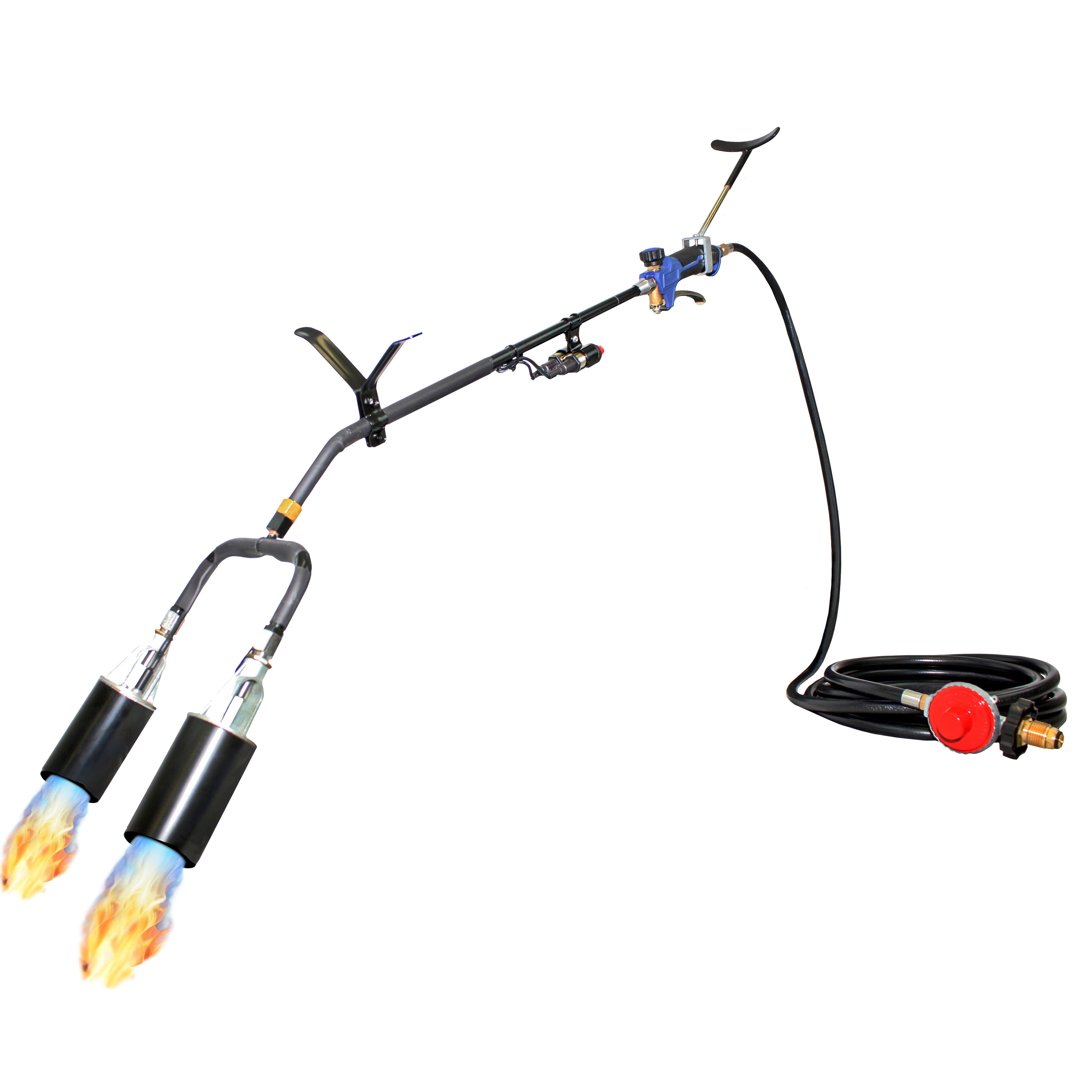 Flame King 500,000 BTU X 2 Torch Head Dual Propane Weed Burner Torch