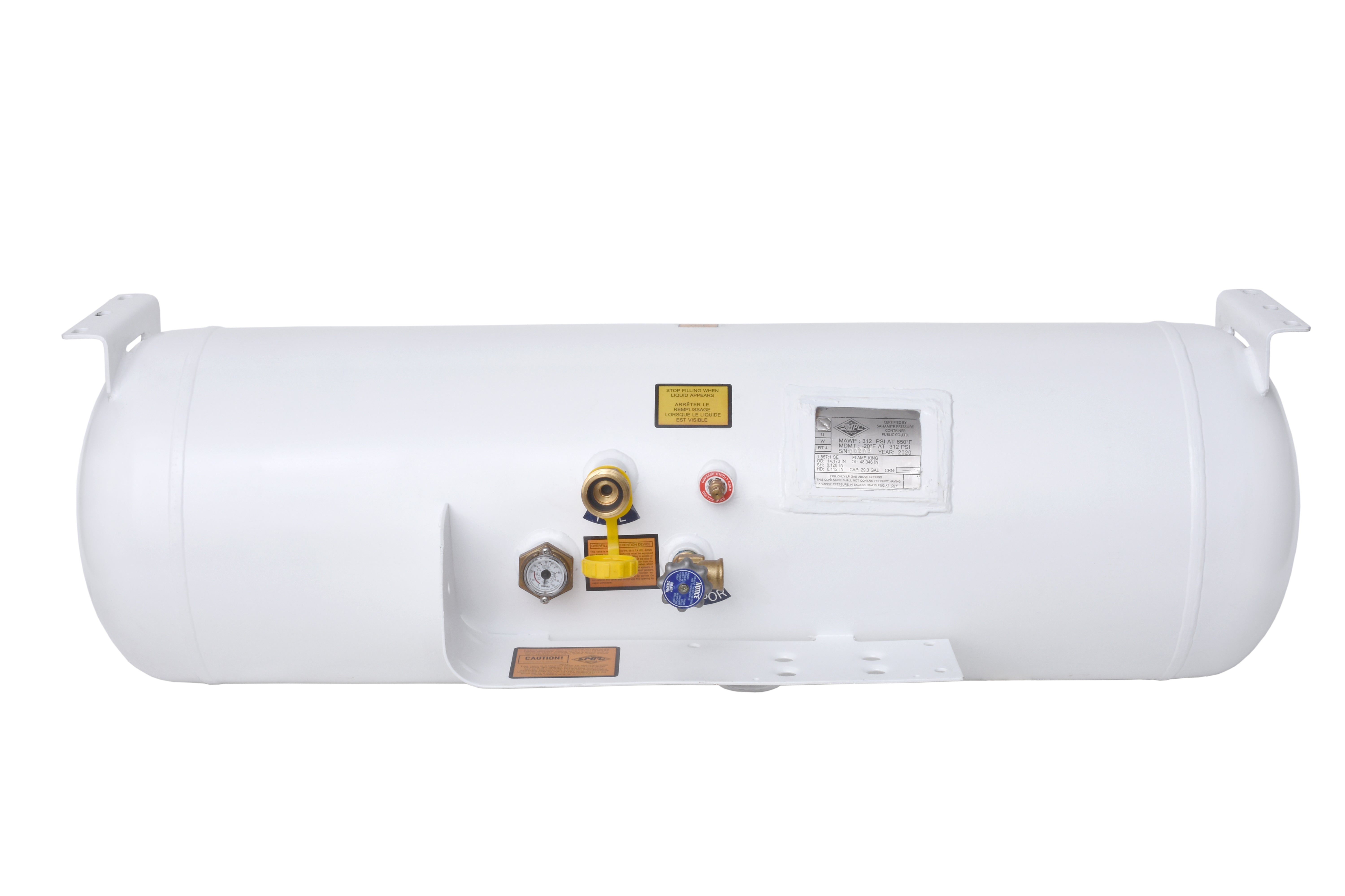 Flame King 29.3 Gal ASME Propane Tank Cylinder RV Trailer