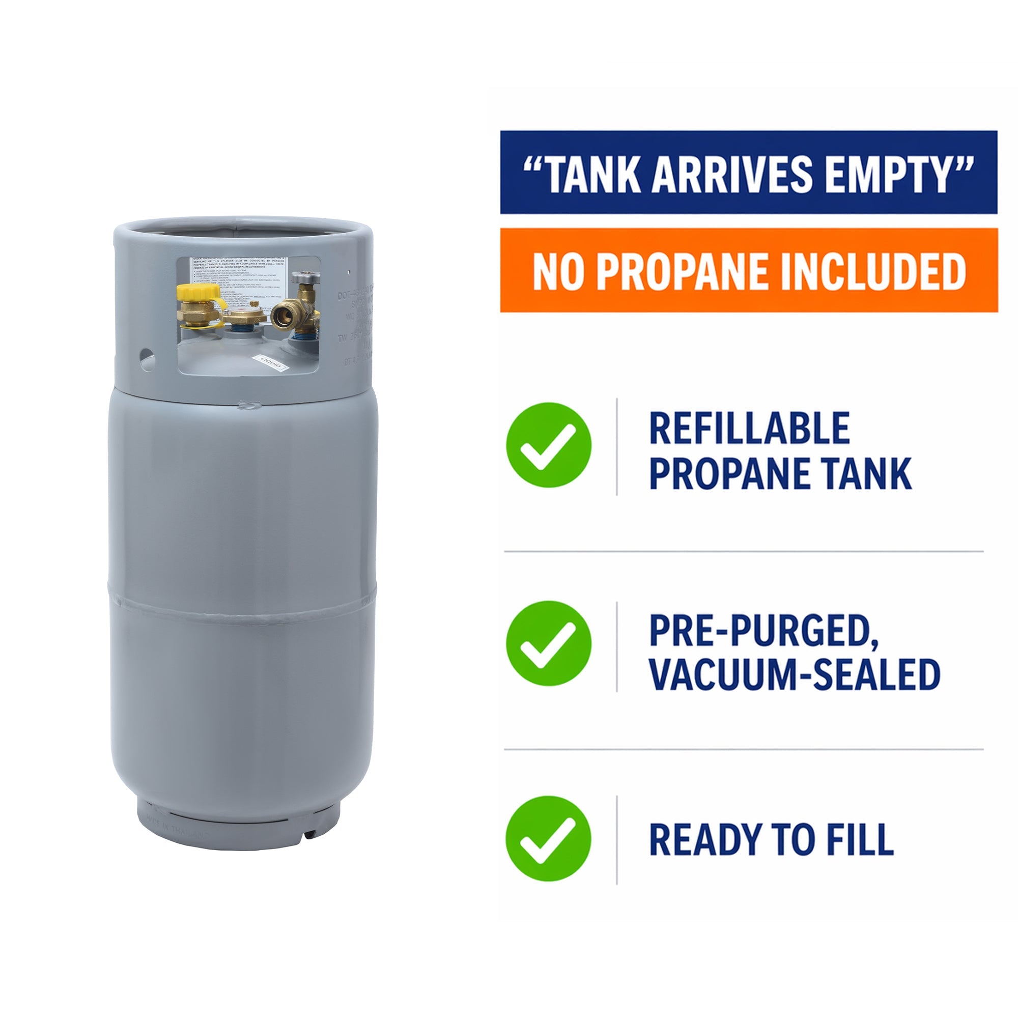 Flame King 33.5lb Forklift Steel Propane Tank Cylinder with Gauge