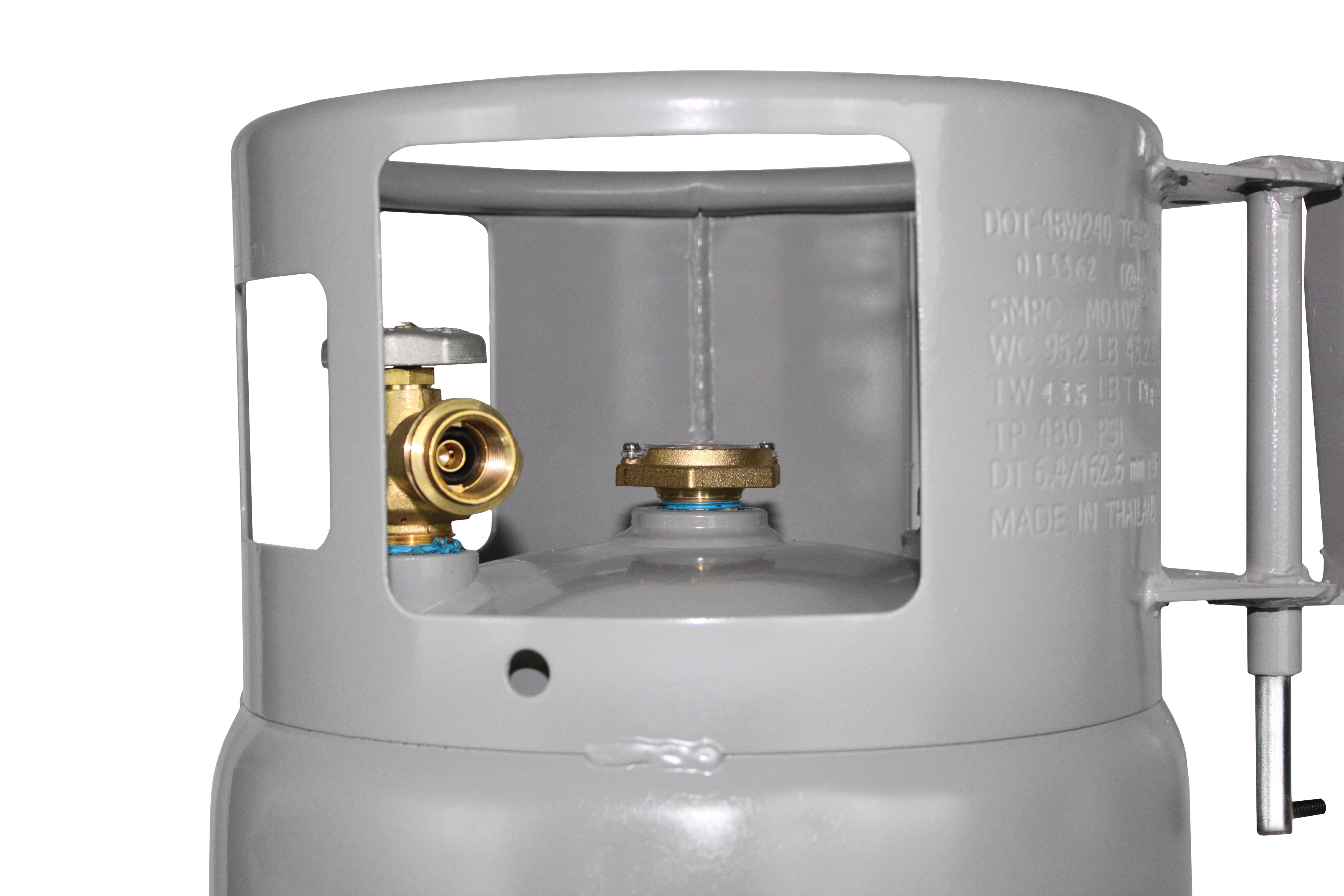 Flame King 40lb Horizontal & Vertical Empty Propane Cylinder with OPD & Wheels