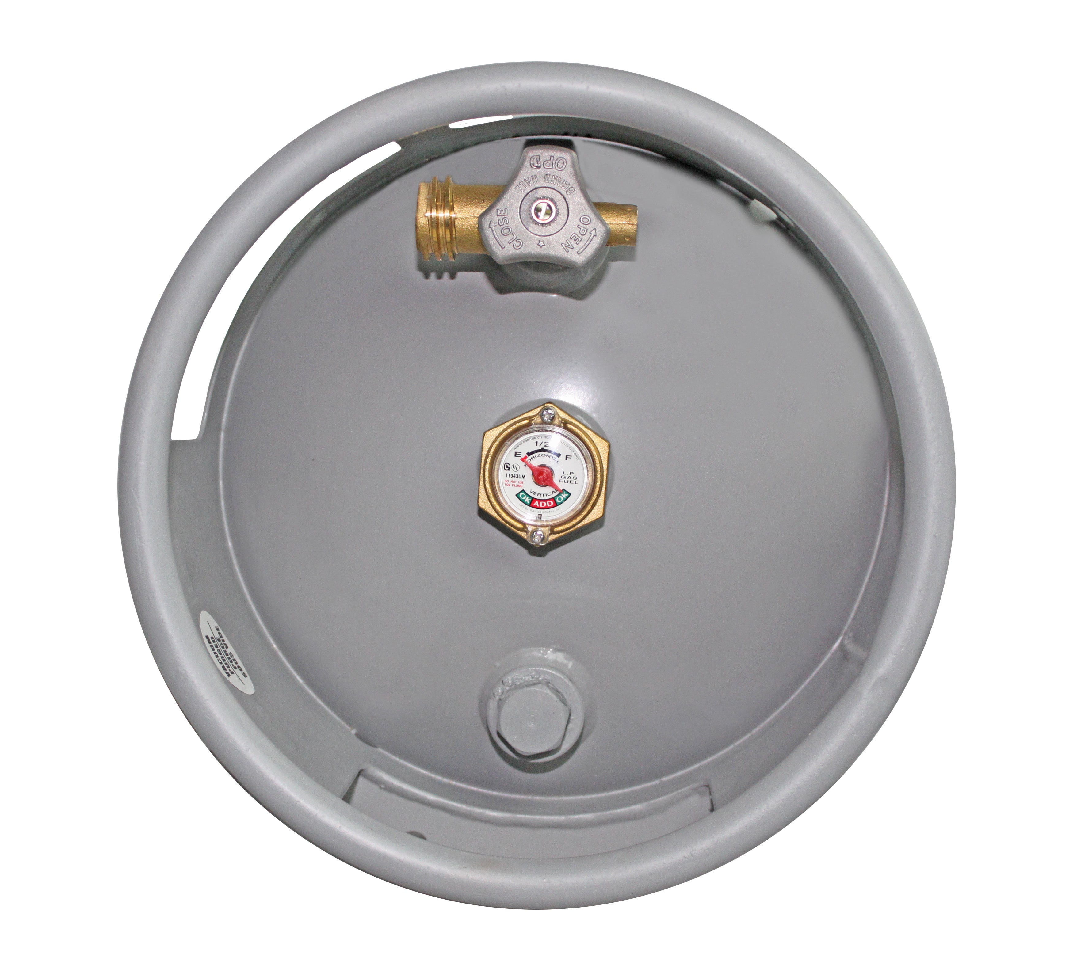 Flame King 40lb Horizontal & Vertical Empty Propane Cylinder with OPD & Wheels