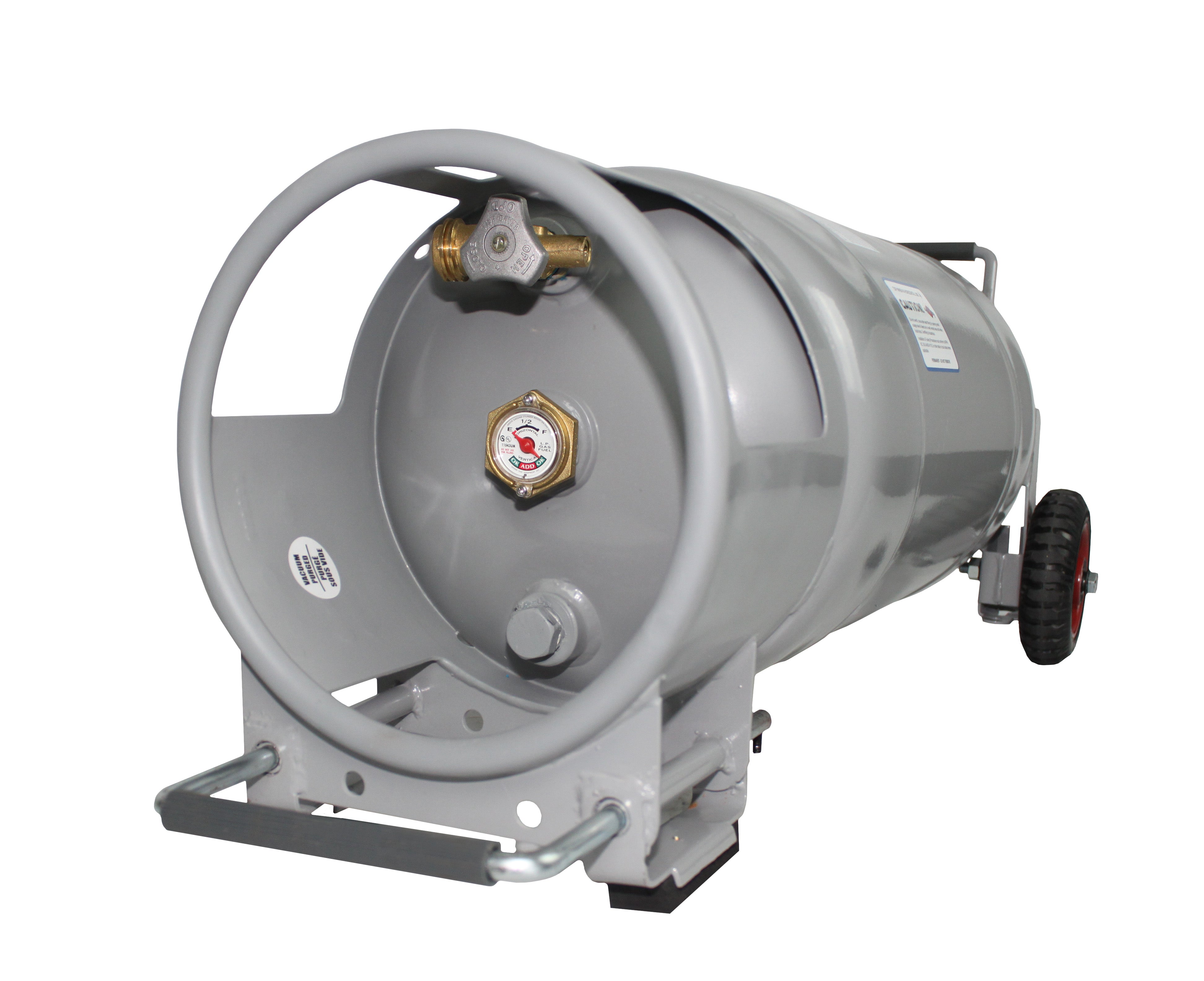 Flame King 40lb Horizontal & Vertical Empty Propane Cylinder with OPD & Wheels