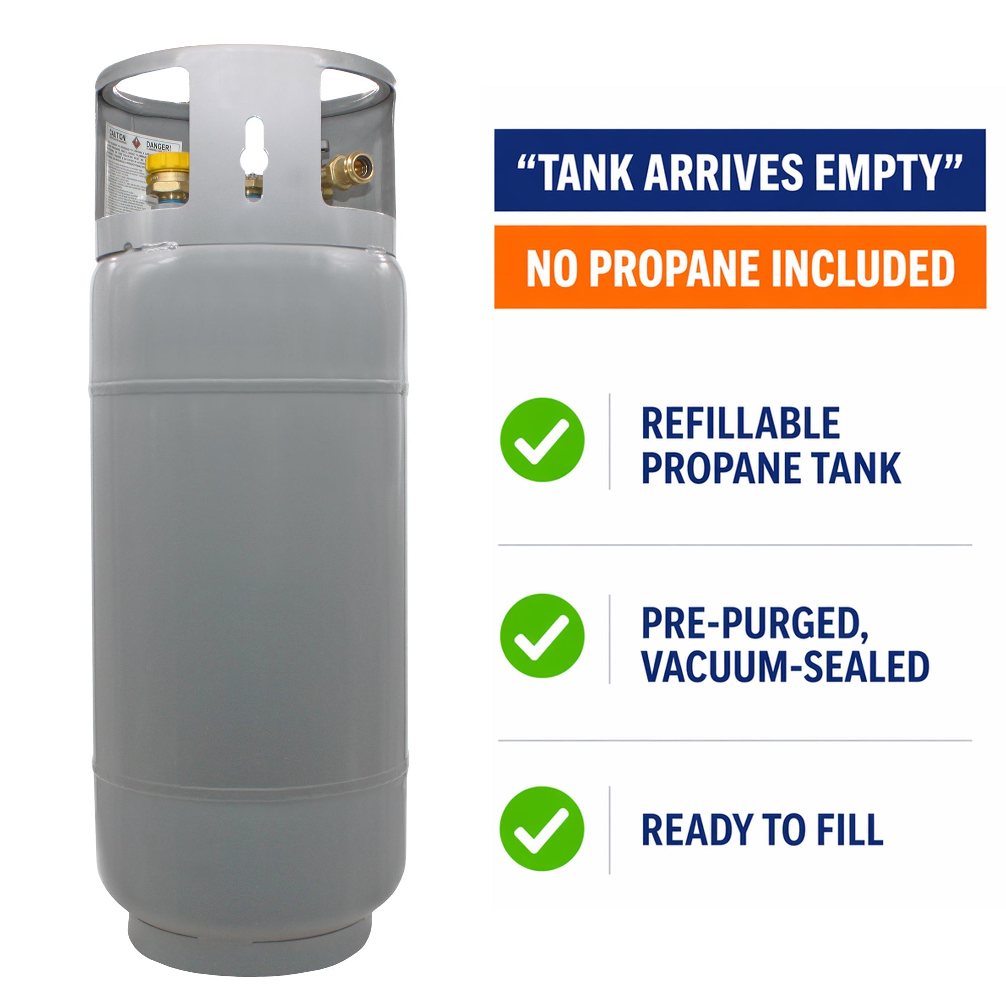 Flame King 43.5lb Forklift Steel Propane Tank Cylinder with Gauge